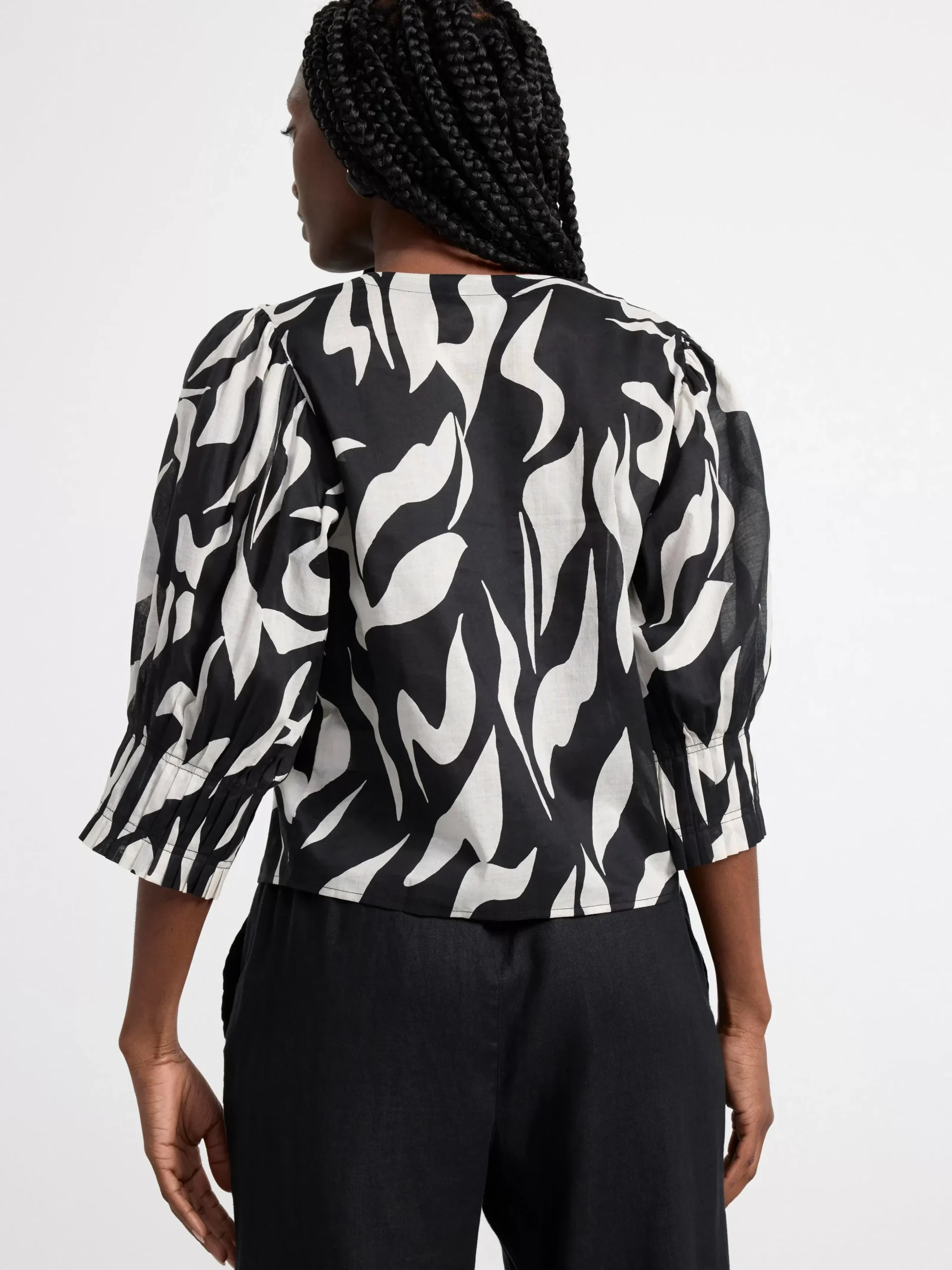 Blusar & Skjortor>Lindex Blus Med Puffarm Black