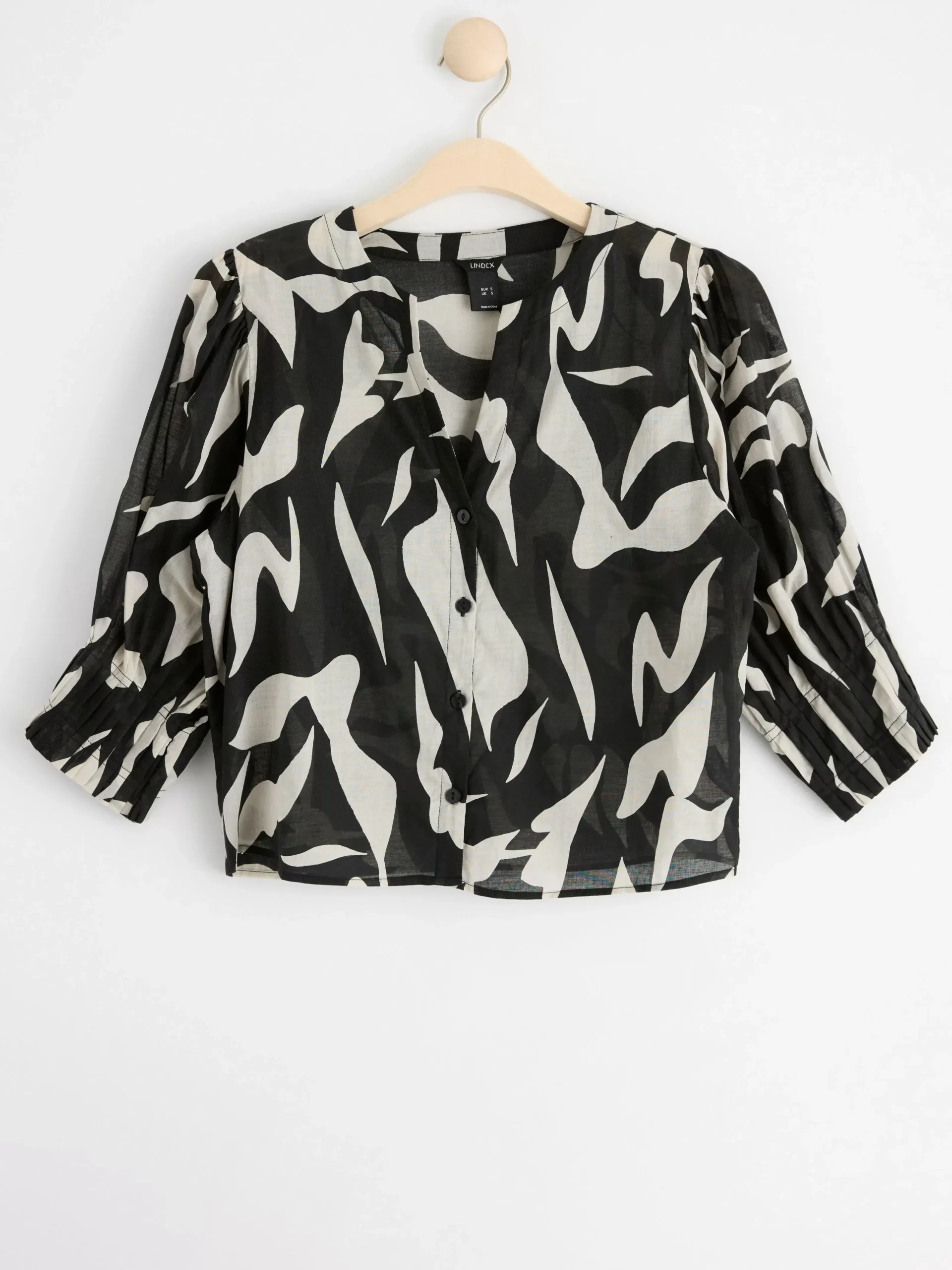 Blusar & Skjortor>Lindex Blus Med Puffarm Black