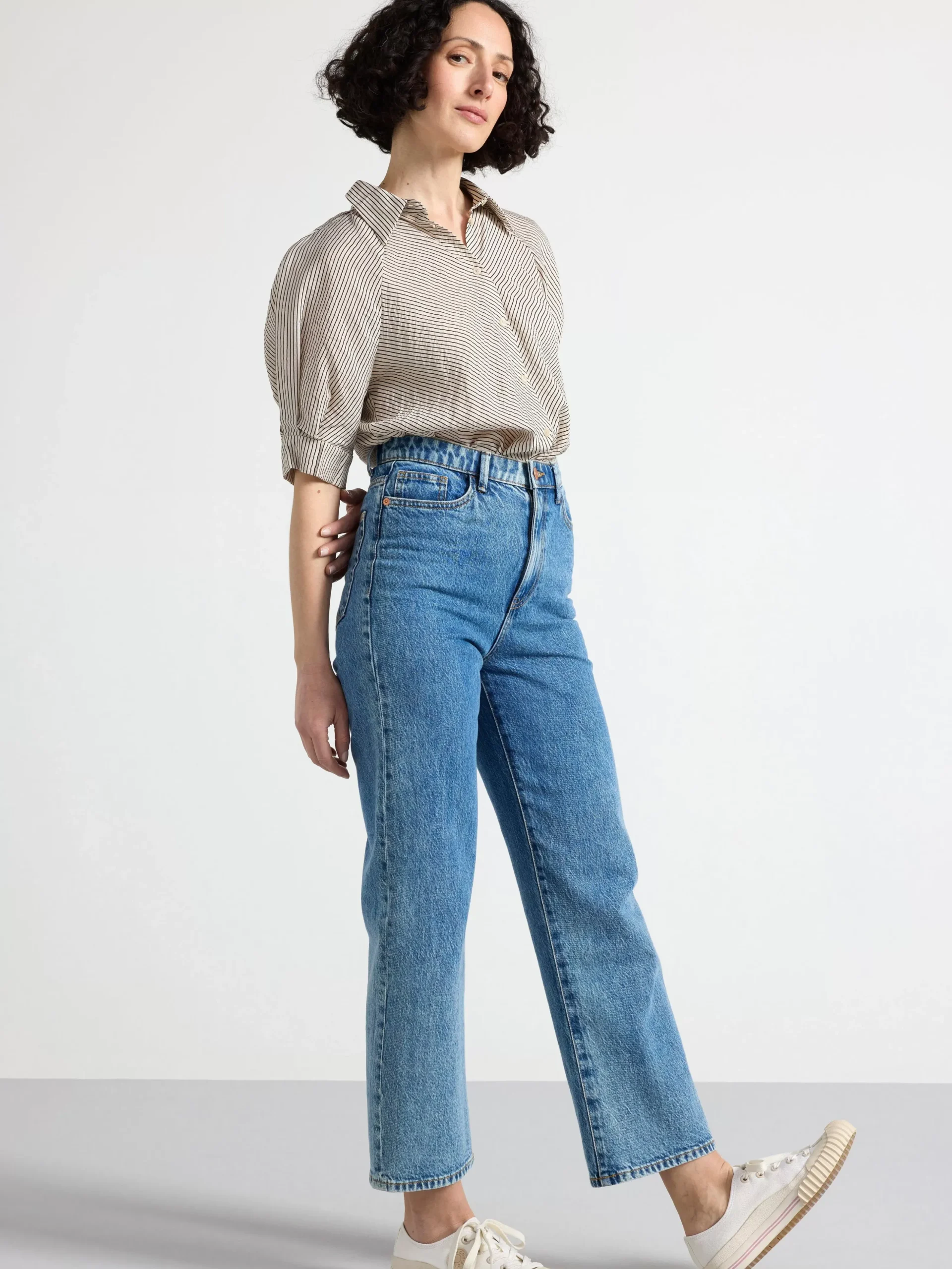 Blusar & Skjortor>Lindex Blus Med Puffarm Light Beige