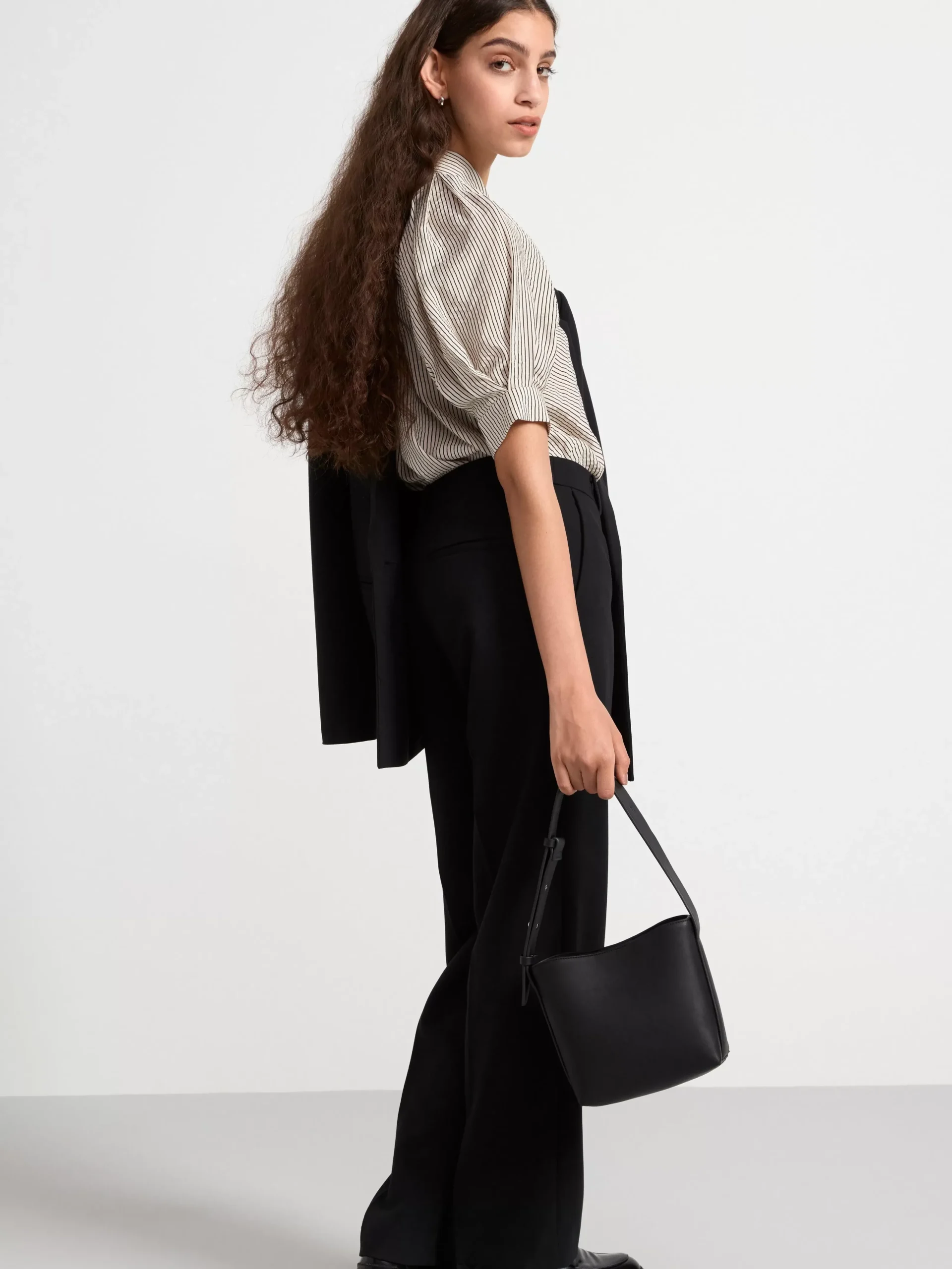 Blusar & Skjortor>Lindex Blus Med Puffarm Light Beige