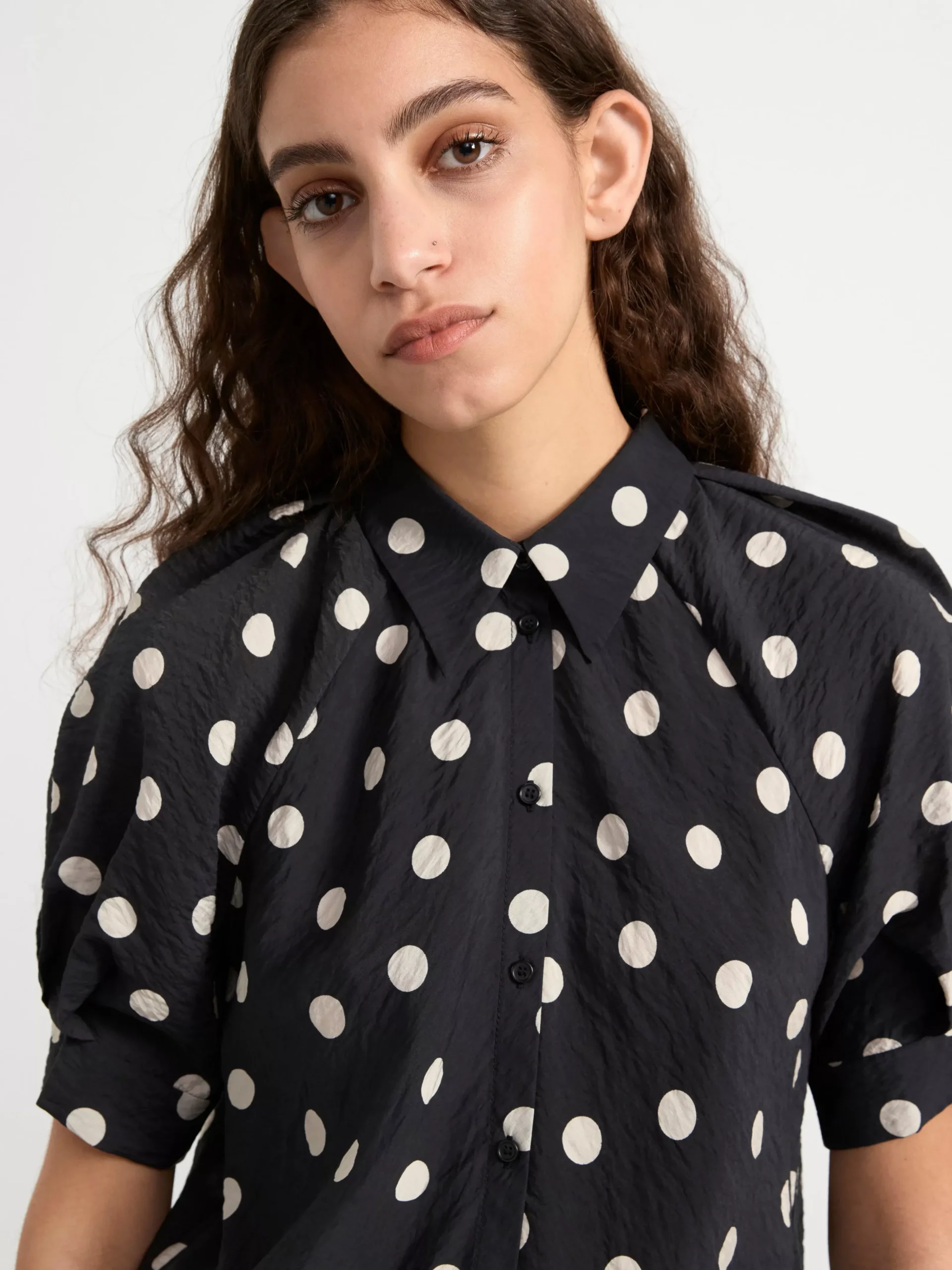 Blusar & Skjortor>Lindex Blus Med Puffarm Black