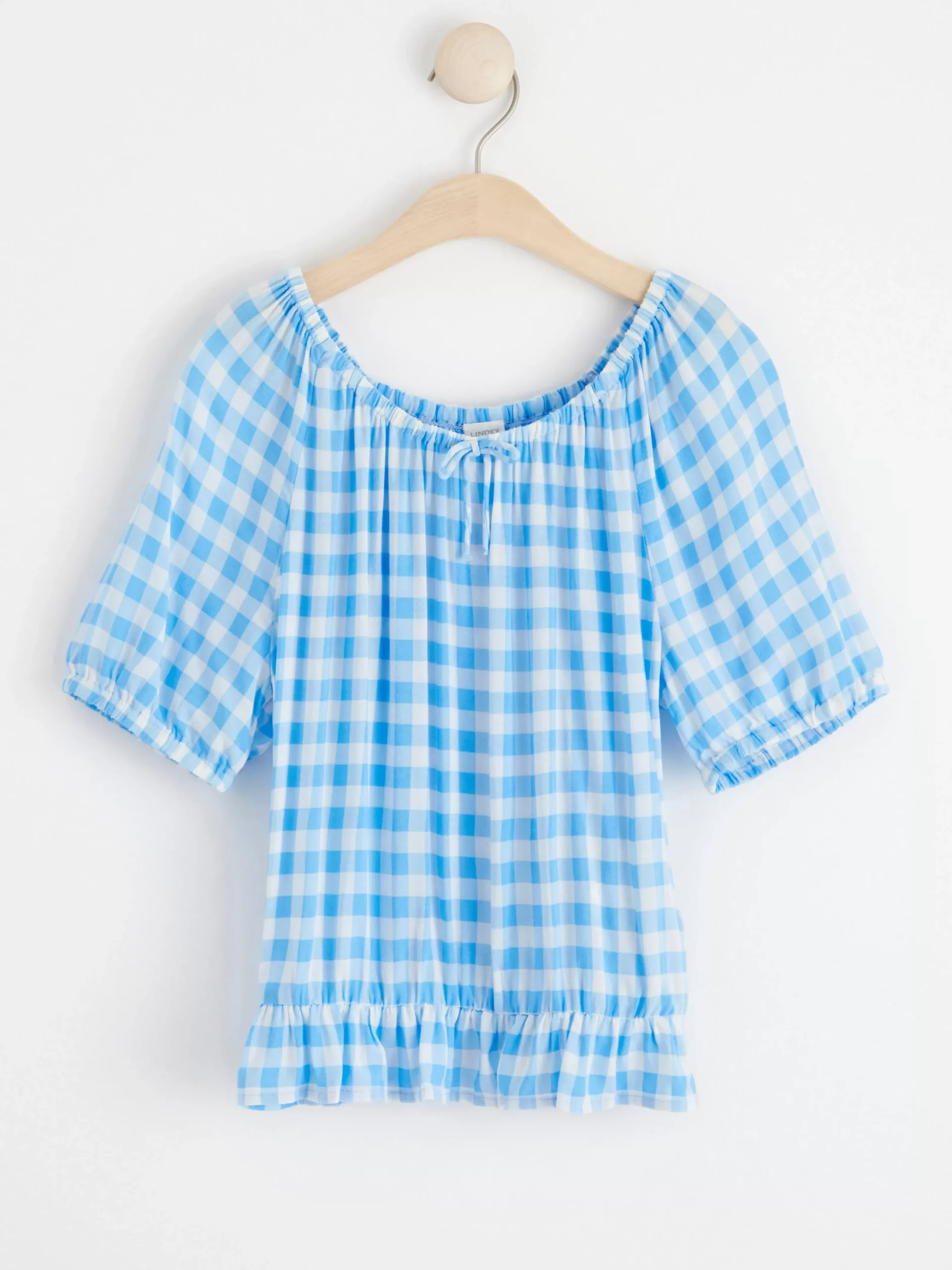Toppar & T-Shirts>Lindex Blus Med Puffarm Light Dusty Blue