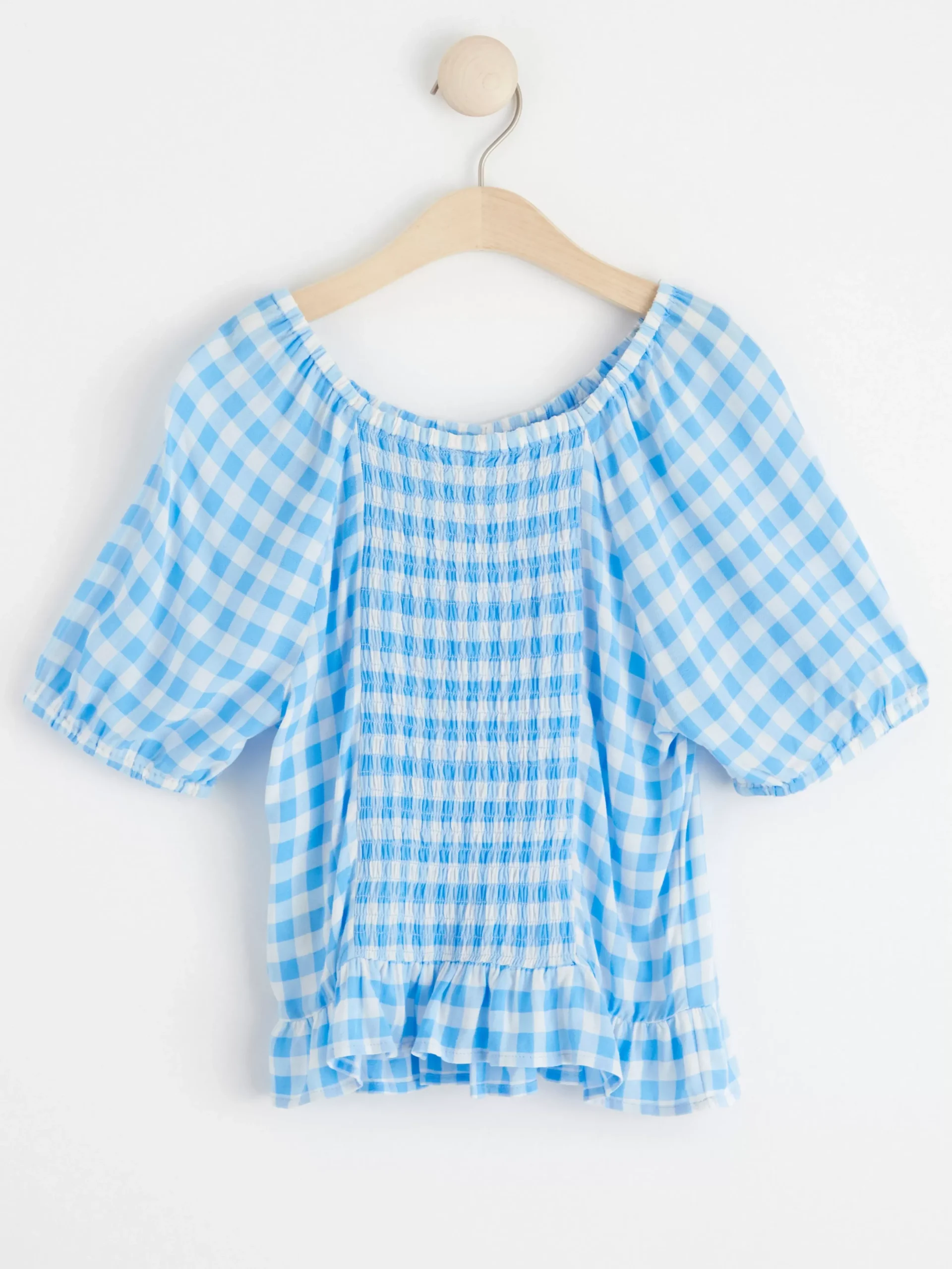 Toppar & T-Shirts>Lindex Blus Med Puffarm Light Dusty Blue
