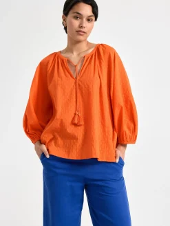 Blusar & Skjortor>Lindex Blus Med Tofsar Orange