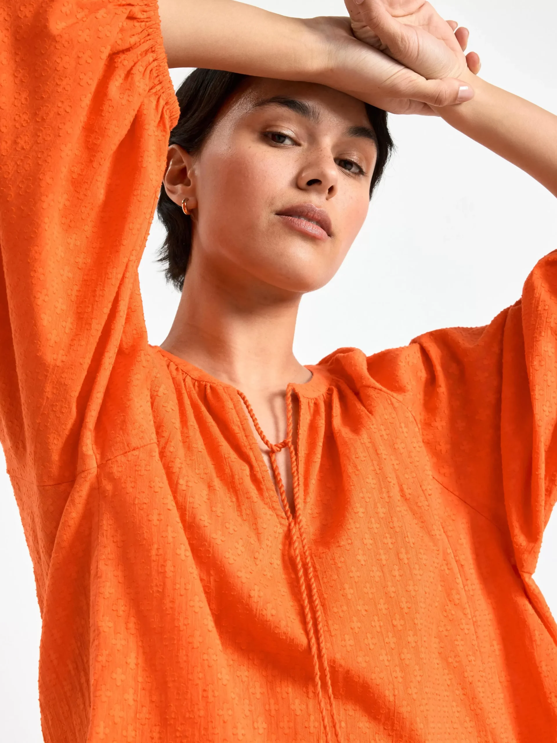 Blusar & Skjortor>Lindex Blus Med Tofsar Orange