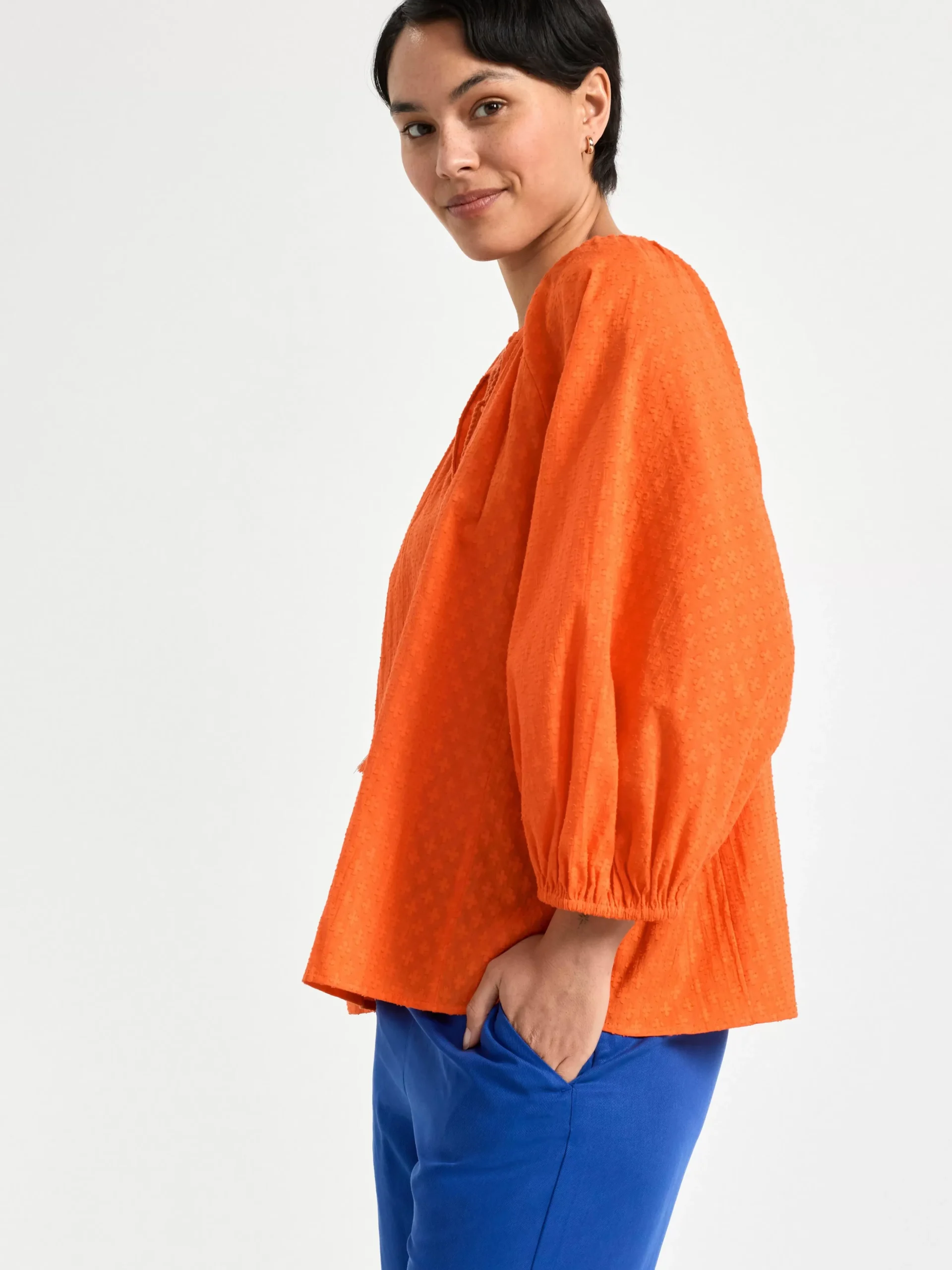 Blusar & Skjortor>Lindex Blus Med Tofsar Orange