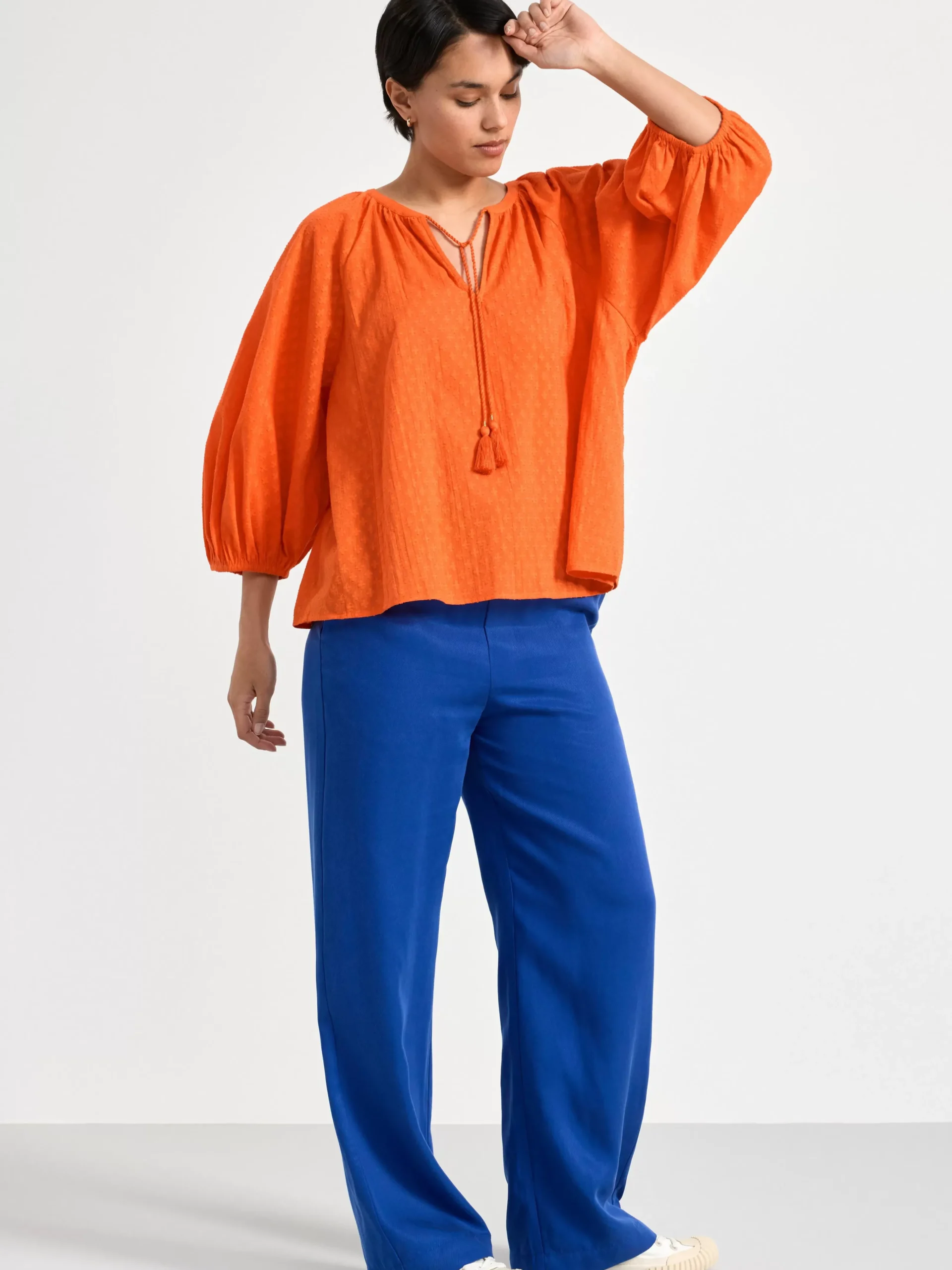 Blusar & Skjortor>Lindex Blus Med Tofsar Orange