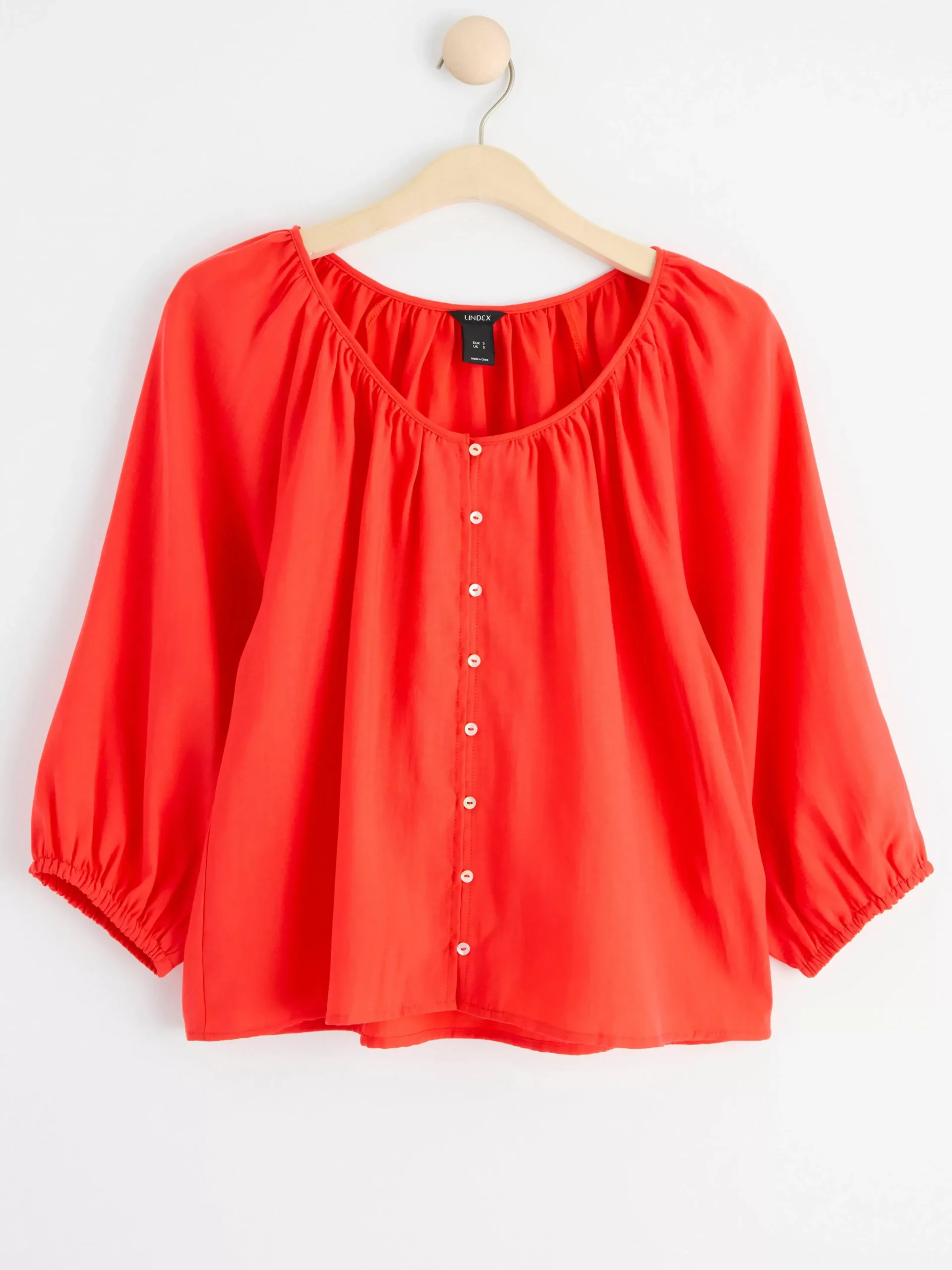 Blusar & Skjortor>Lindex Blus Med Trekvartsarm Strong Red