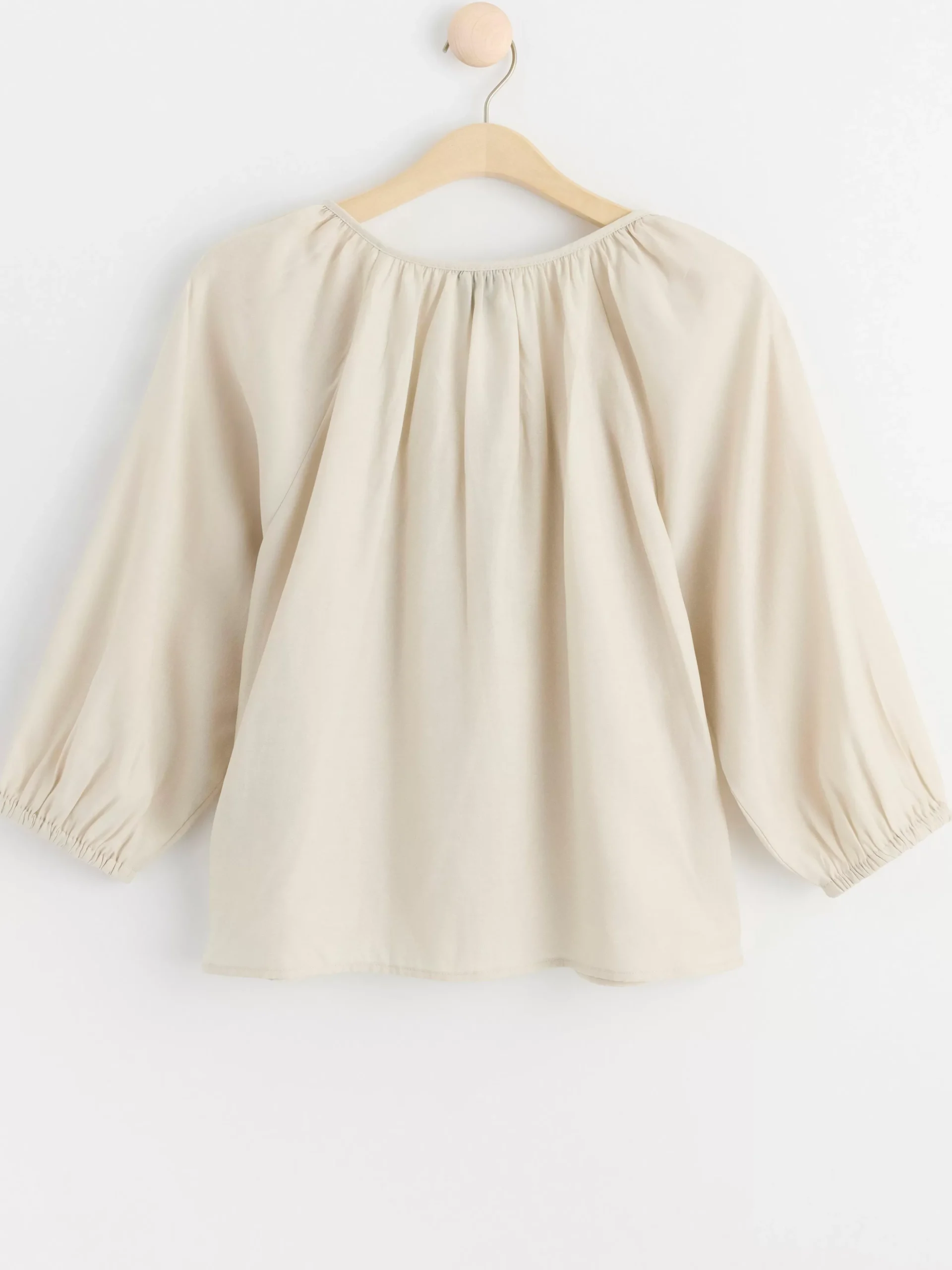 Blusar & Skjortor>Lindex Blus Med Trekvartsarm Light Beige
