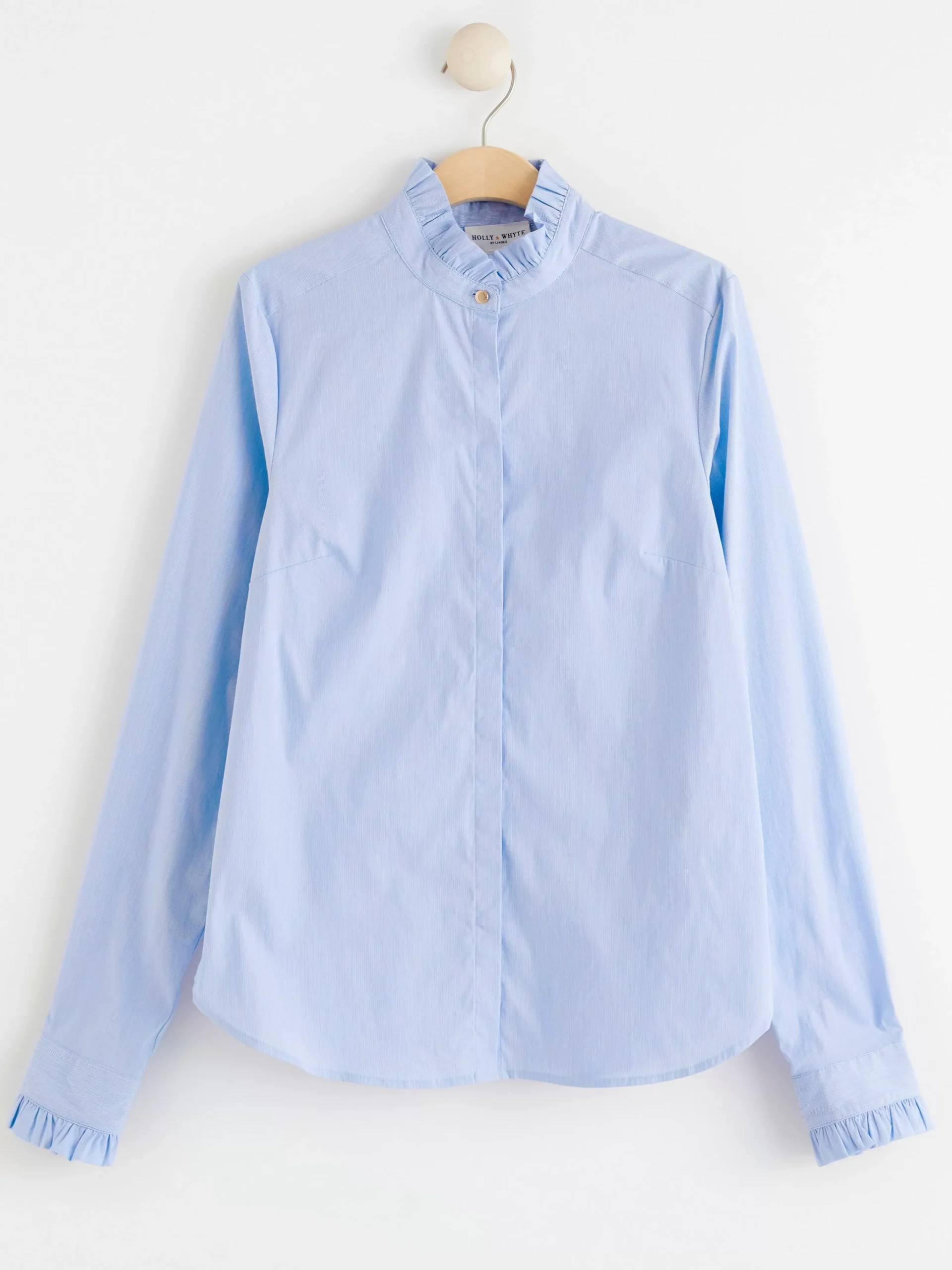 Blusar & Skjortor>Lindex Blus Med Volangdetaljer Blue