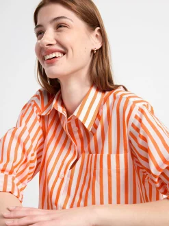 Blusar & Skjortor>Lindex Bomullsskjorta I Oversize-Modell Orange