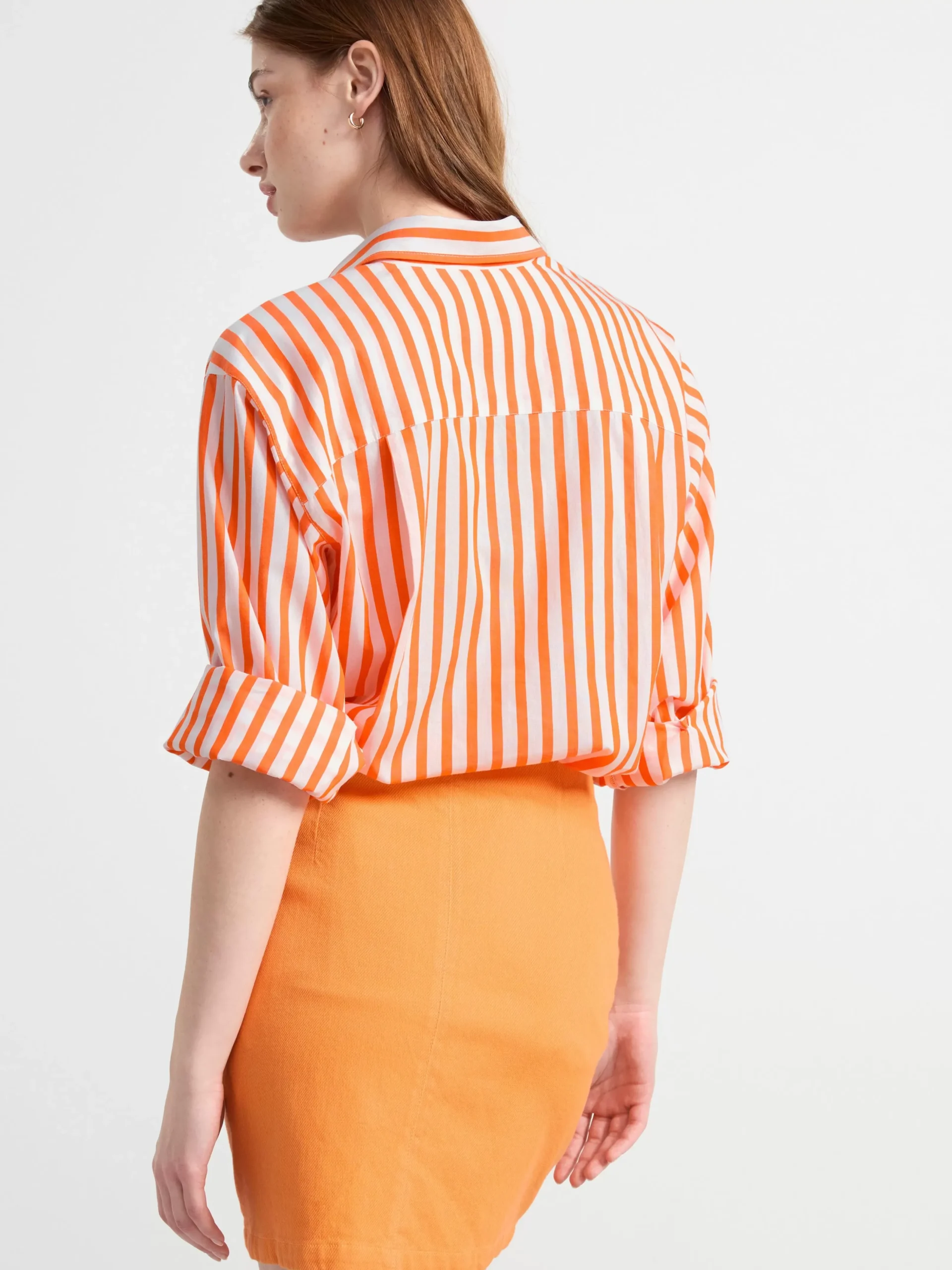 Blusar & Skjortor>Lindex Bomullsskjorta I Oversize-Modell Orange