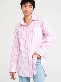 Blusar & Skjortor>Lindex Bomullsskjorta I Oversize-Modell Pink