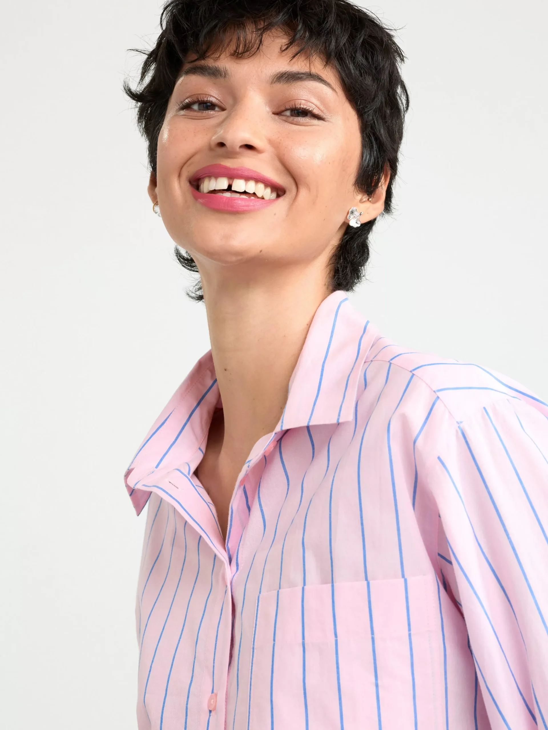 Blusar & Skjortor>Lindex Bomullsskjorta I Oversize-Modell Pink