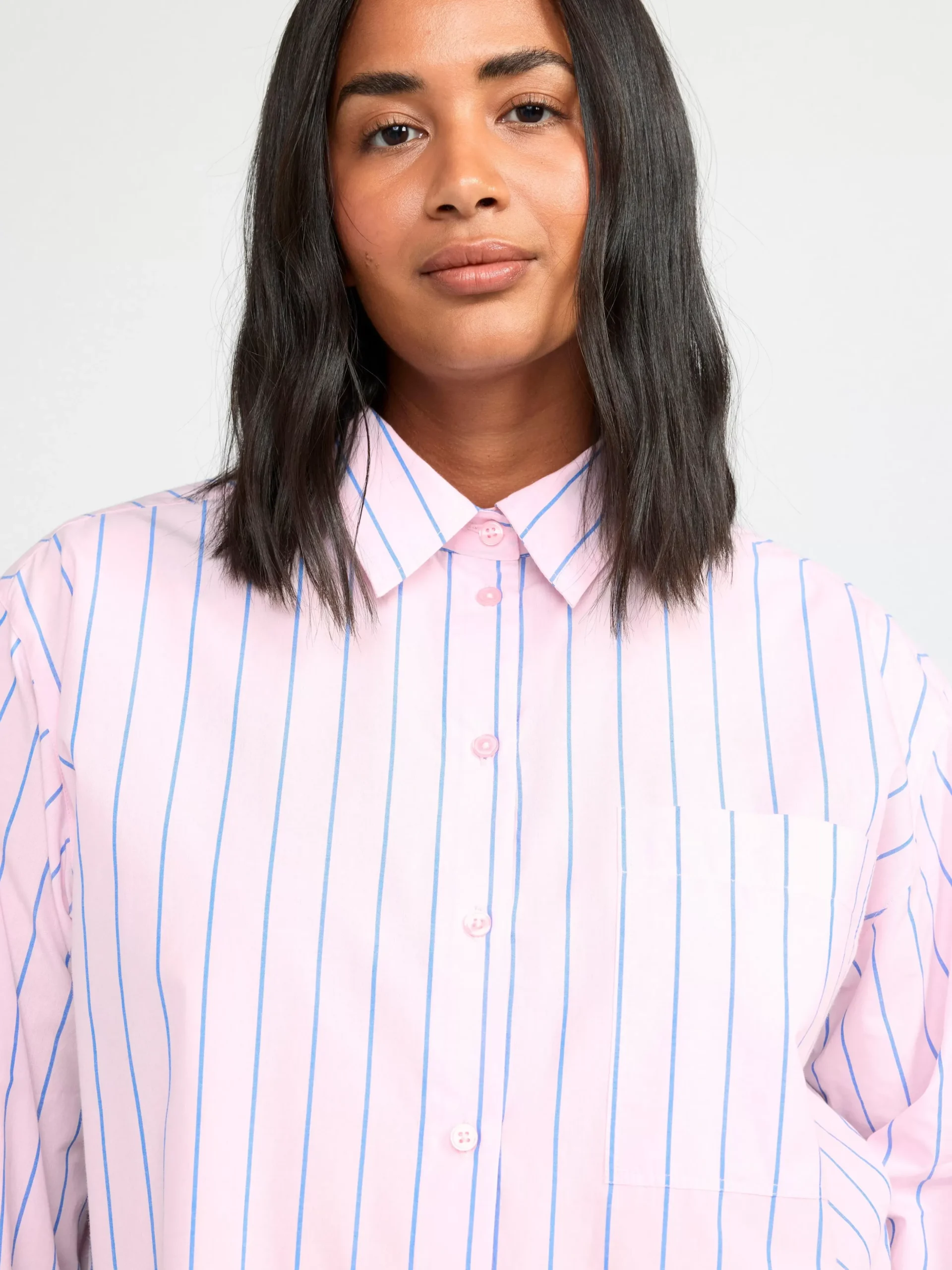 Blusar & Skjortor>Lindex Bomullsskjorta I Oversize-Modell Pink