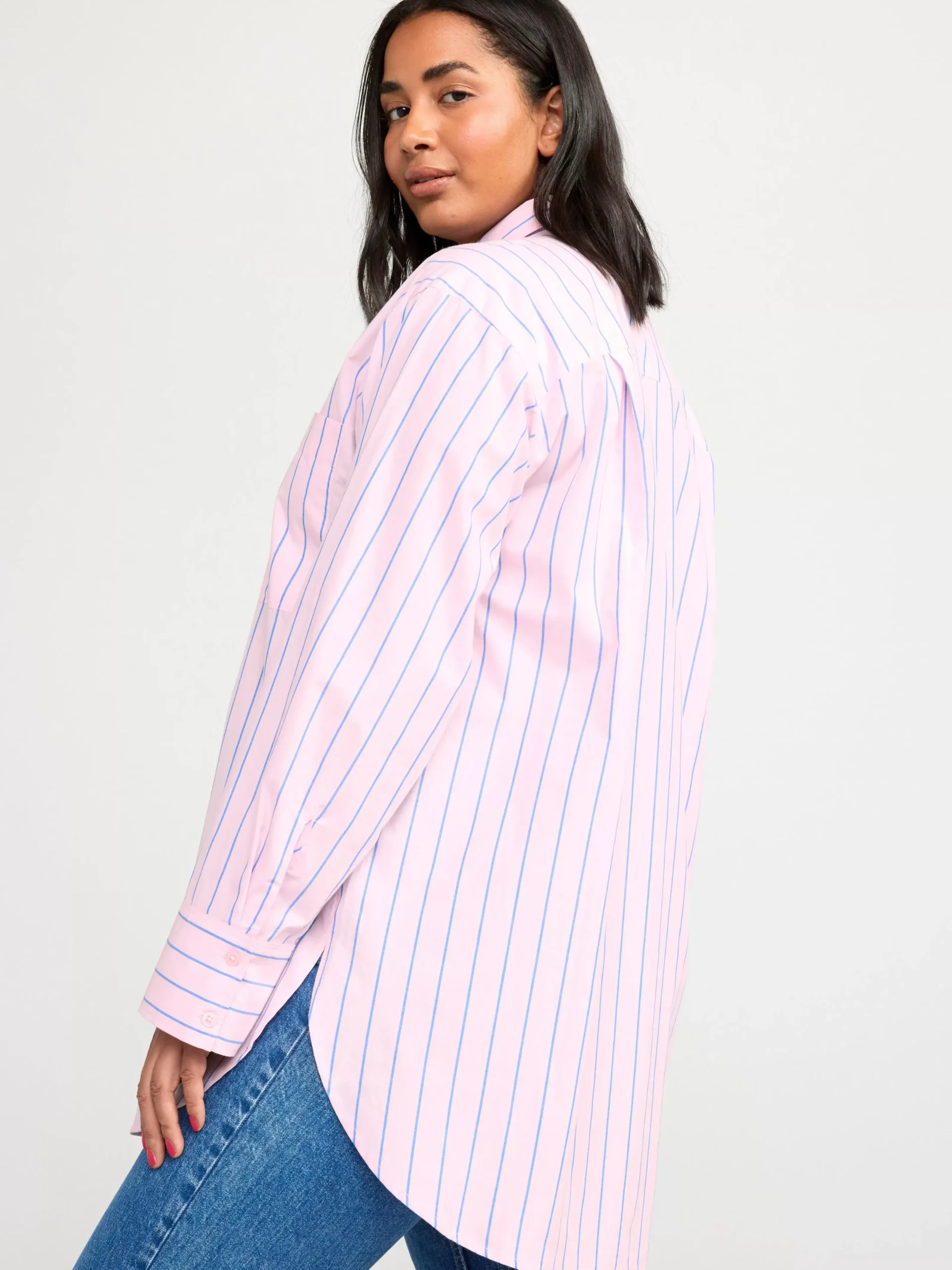 Blusar & Skjortor>Lindex Bomullsskjorta I Oversize-Modell Pink