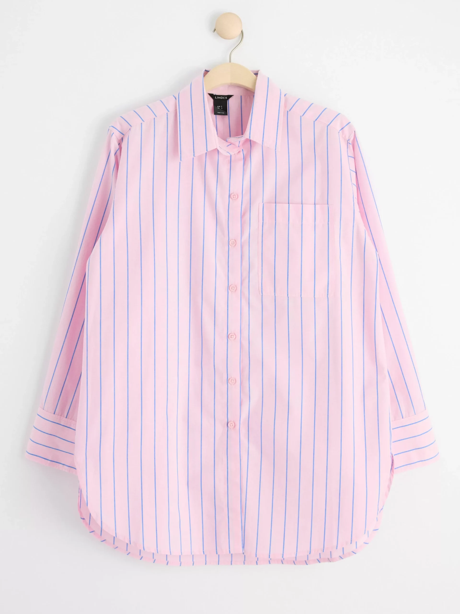 Blusar & Skjortor>Lindex Bomullsskjorta I Oversize-Modell Pink