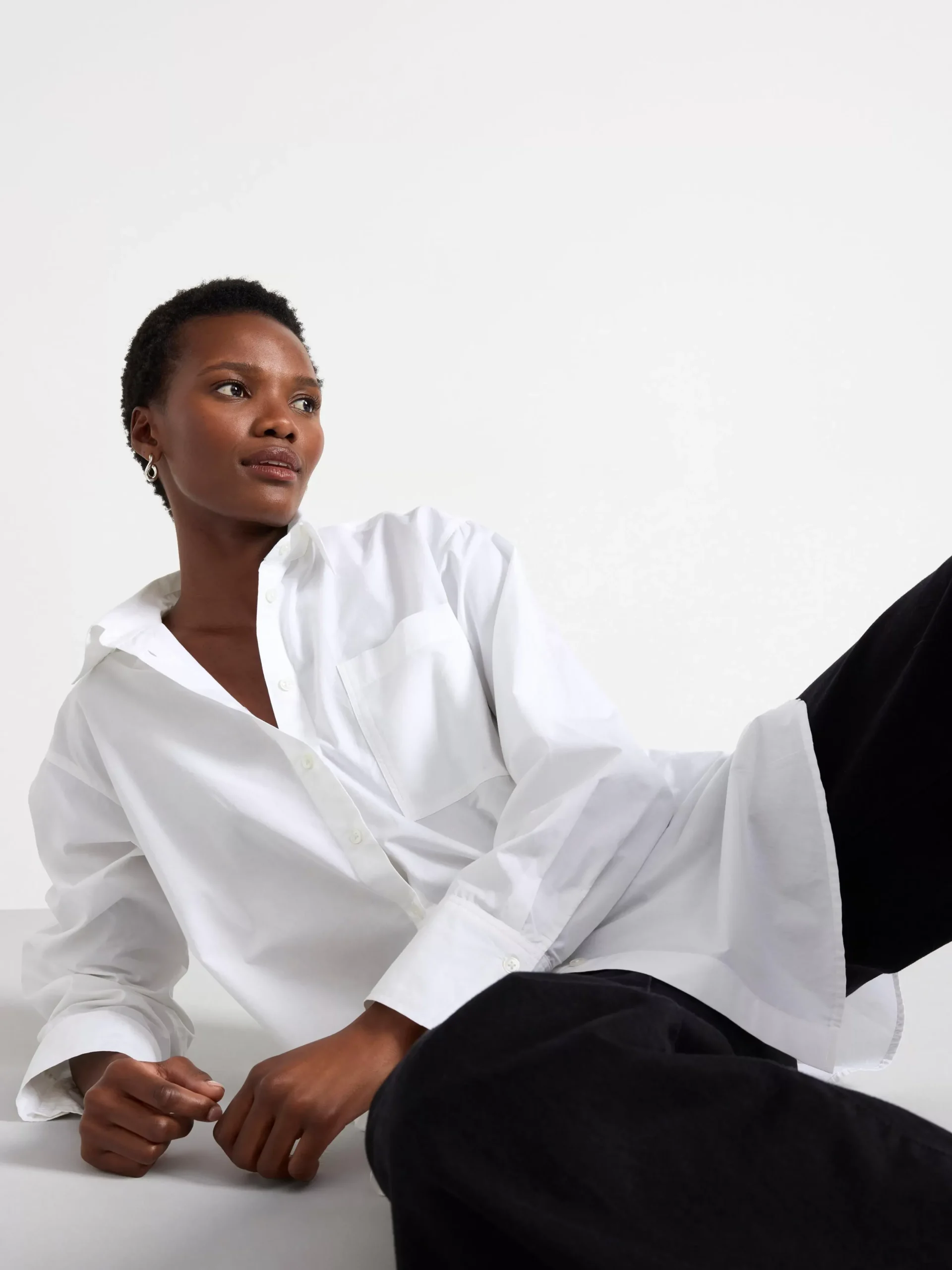 Blusar & Skjortor>Lindex Bomullsskjorta I Oversize-Modell White