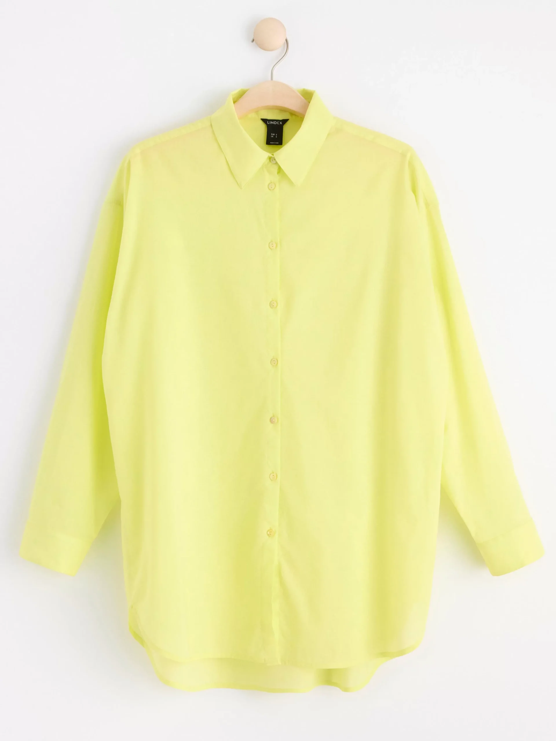 Blusar & Skjortor>Lindex Bomullsskjorta Med Lang Arm Green