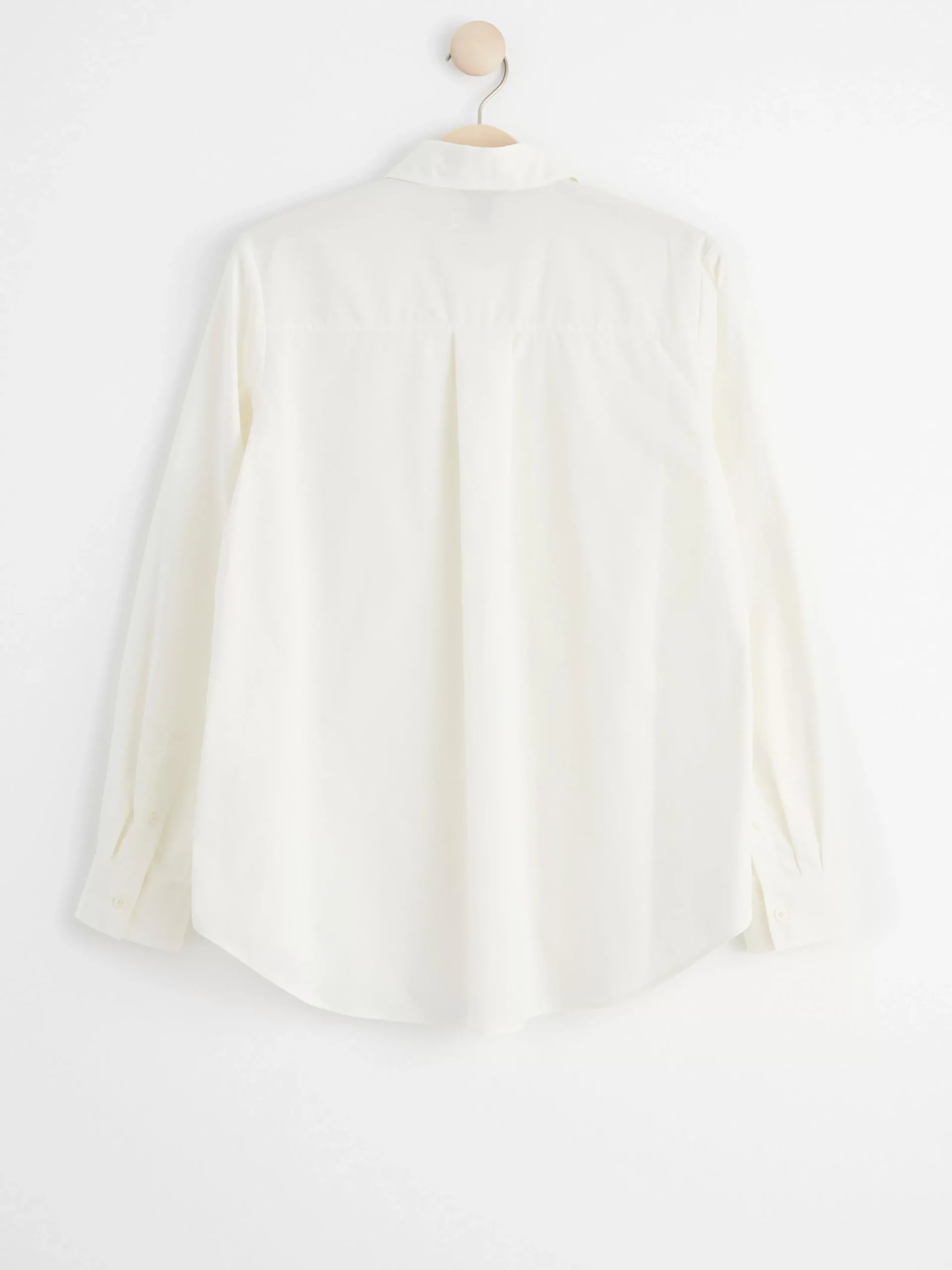 Blusar & Skjortor>Lindex Bomullsskjorta Med Lang Arm White