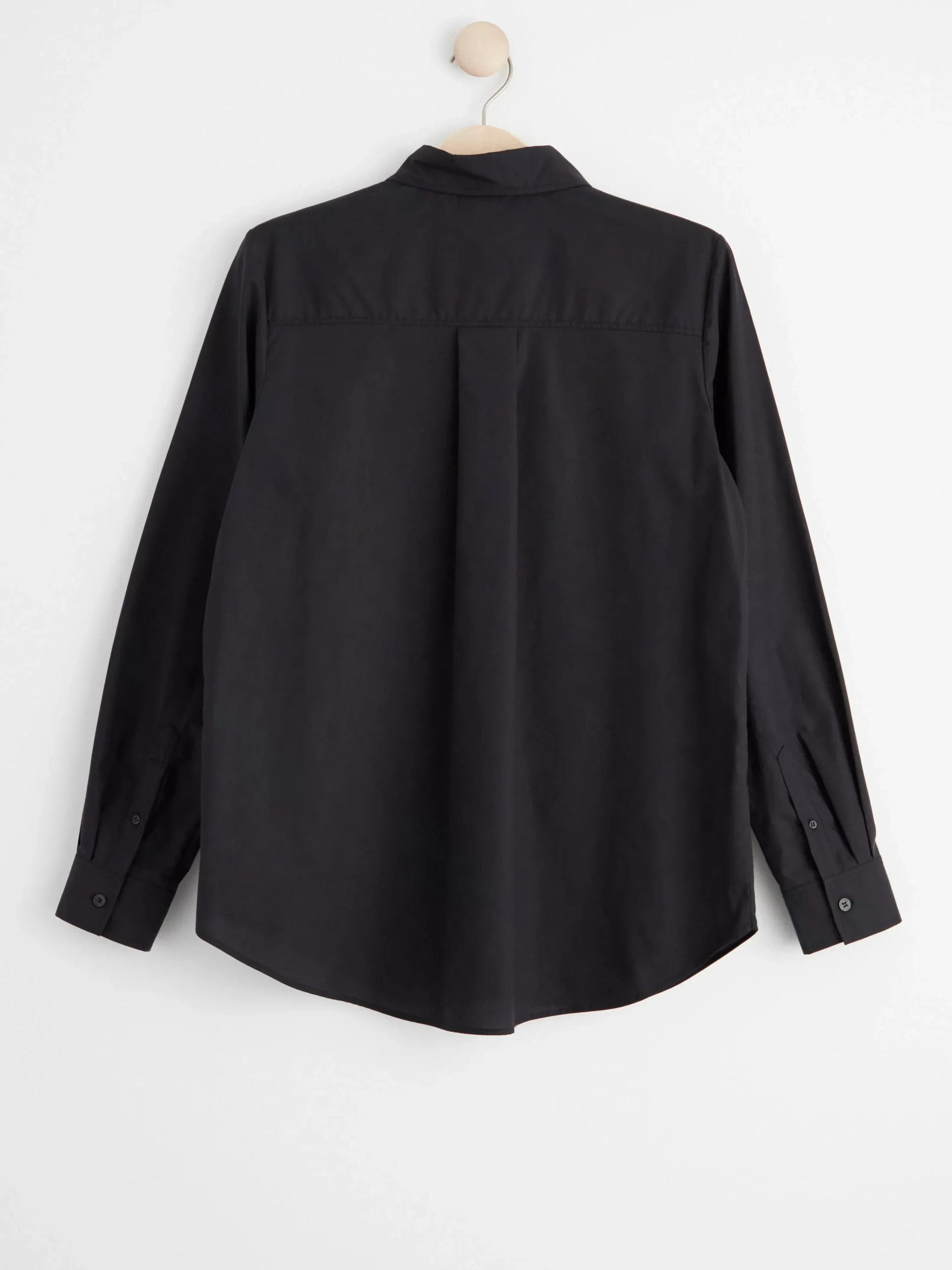 Blusar & Skjortor>Lindex Bomullsskjorta Med Lang Arm Black