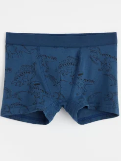 Underkläder>Lindex Boxershorts Med Dinosaurier Dk Dusty Blue