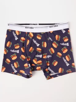 Underkläder>Lindex Boxershorts Med Hamburgare Dark Lilac