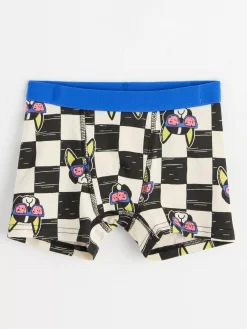 Underkläder>Lindex Boxershorts Med Hund Och Rutigt Monster Black