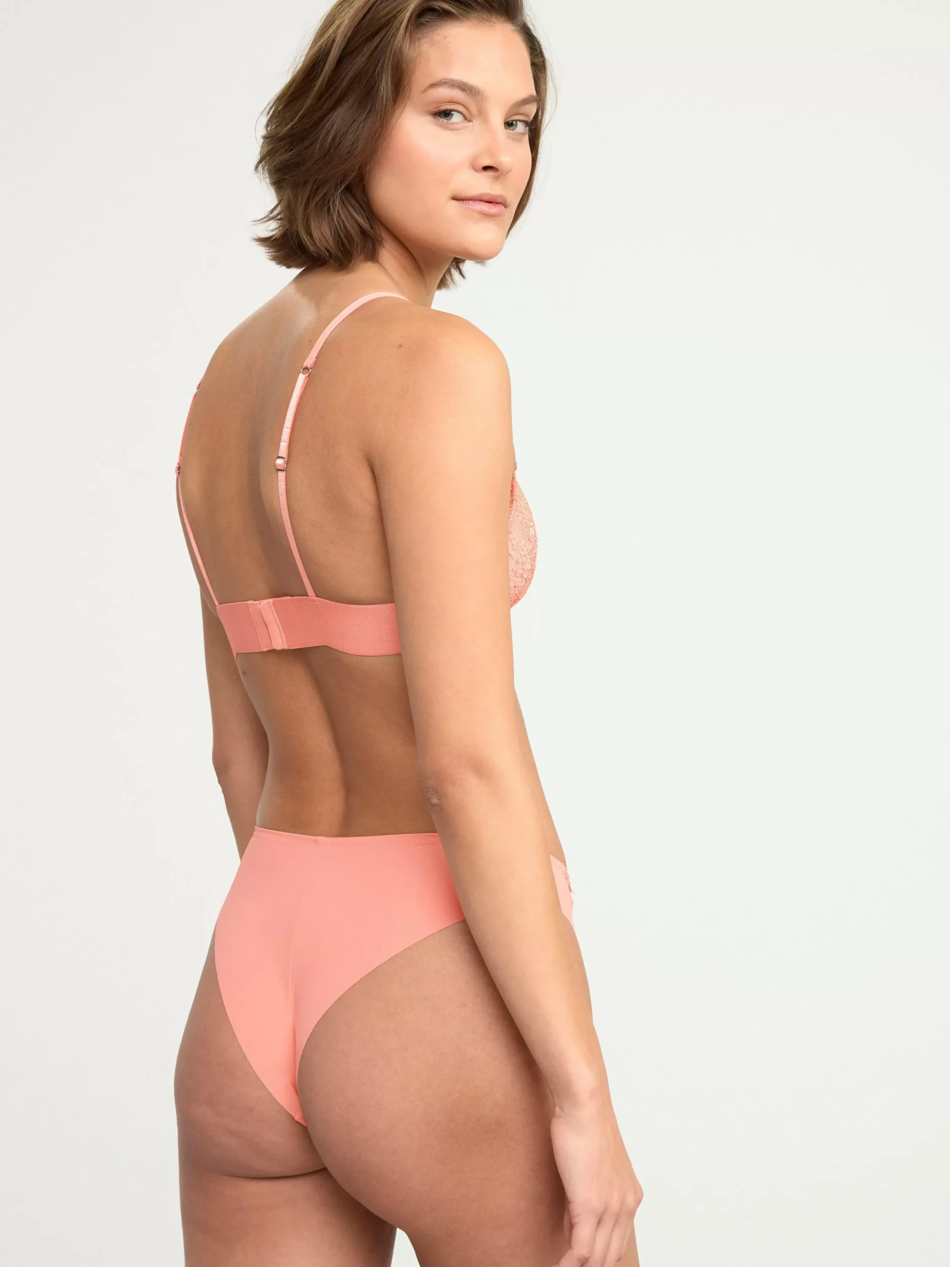 Bh>Lindex Bralette I Spets Light Dusty Coral