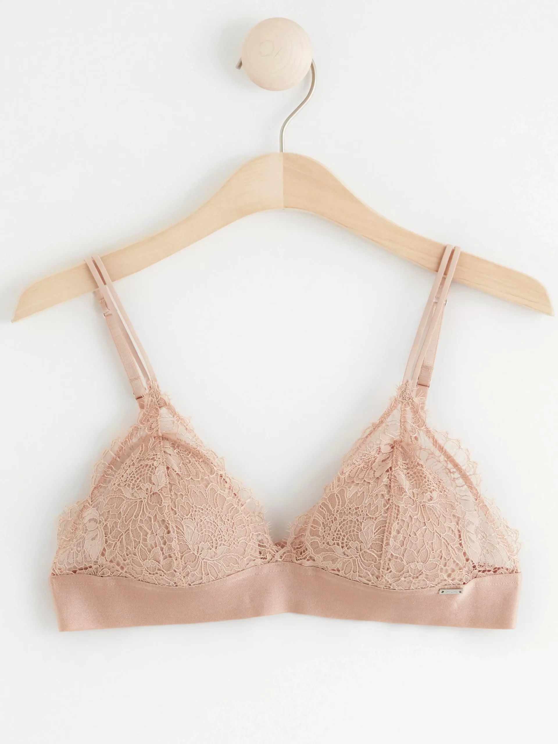 Bh>Lindex Bralette Med Spets Beige
