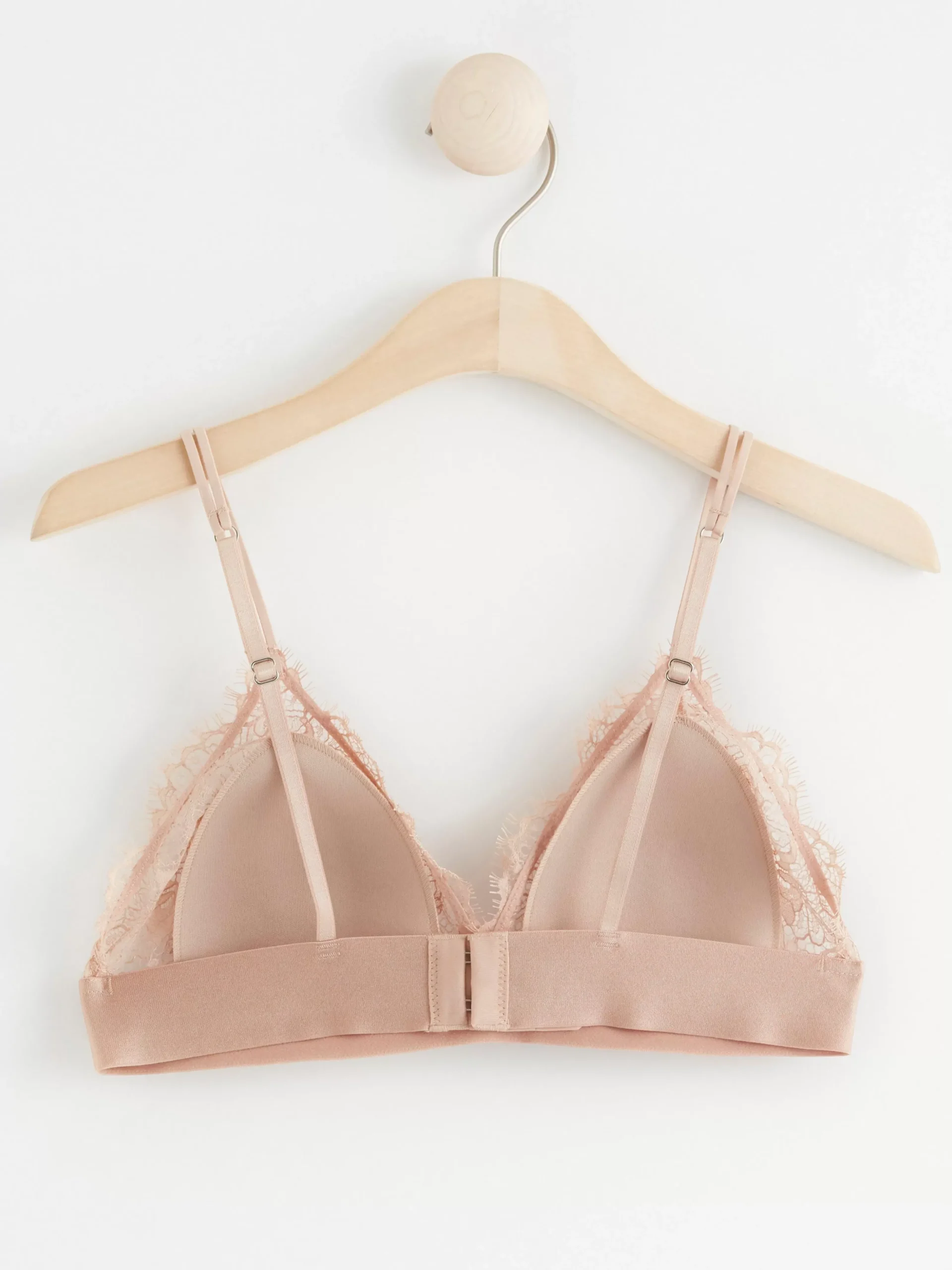 Bh>Lindex Bralette Med Spets Beige