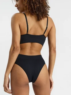 Trosor>Lindex Brazilian High Ribbad Seamless-Trosa Black