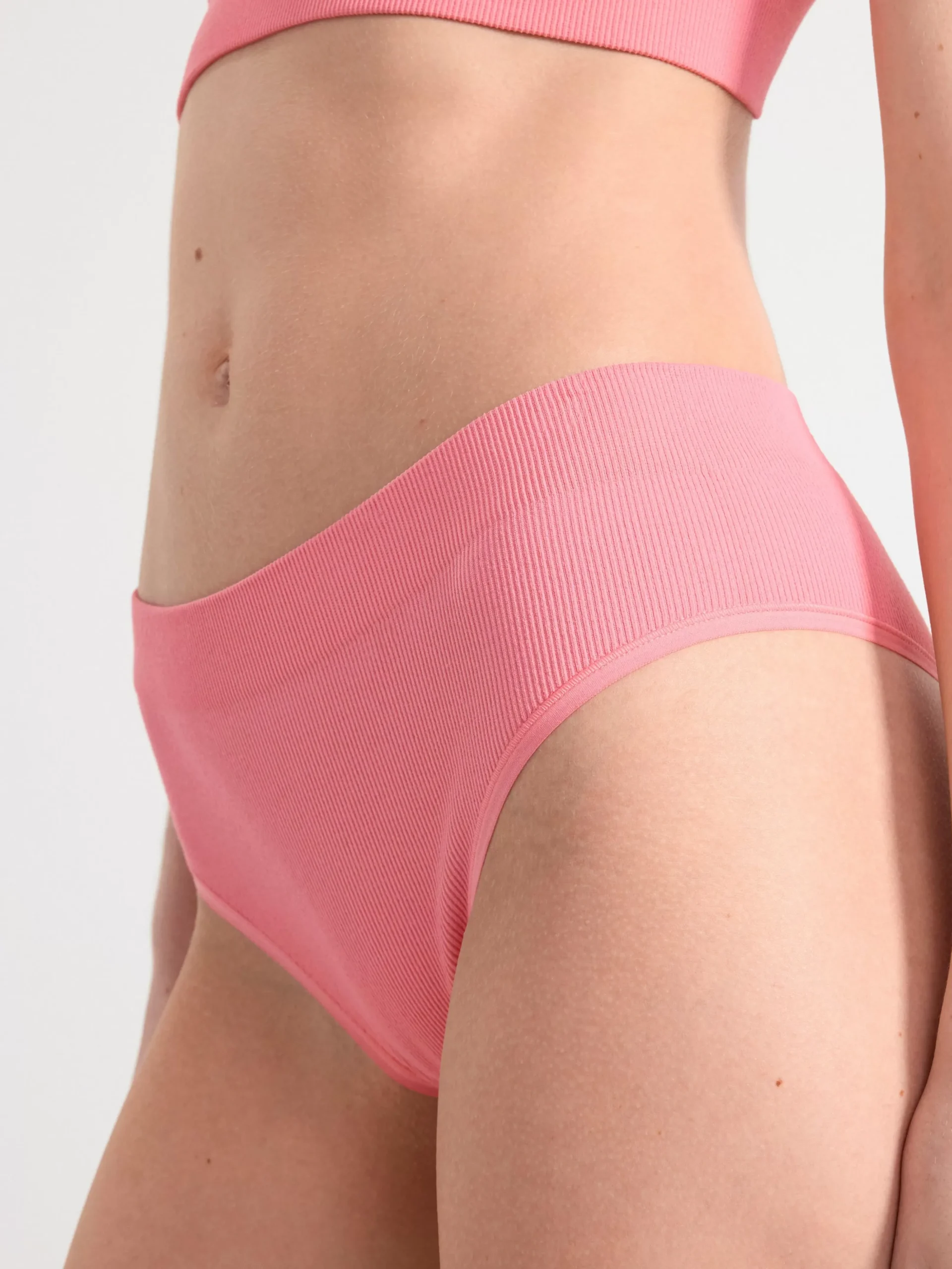 Trosor>Lindex Brazilian High Waist Seamless Trosa Pink