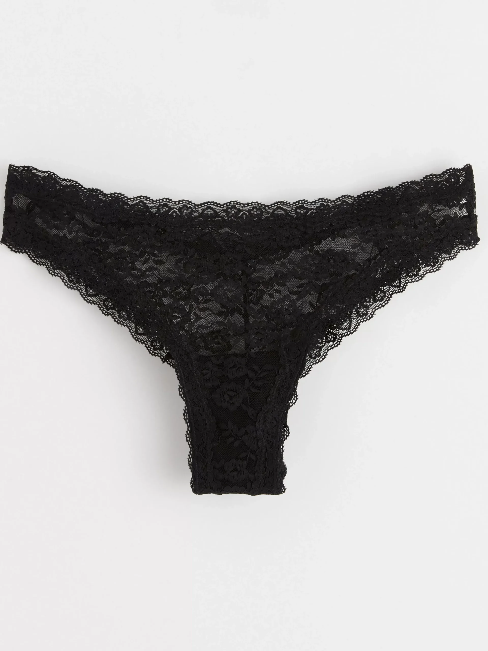 Trosor>Lindex Brazilian Spetstrosa Low Waist Black