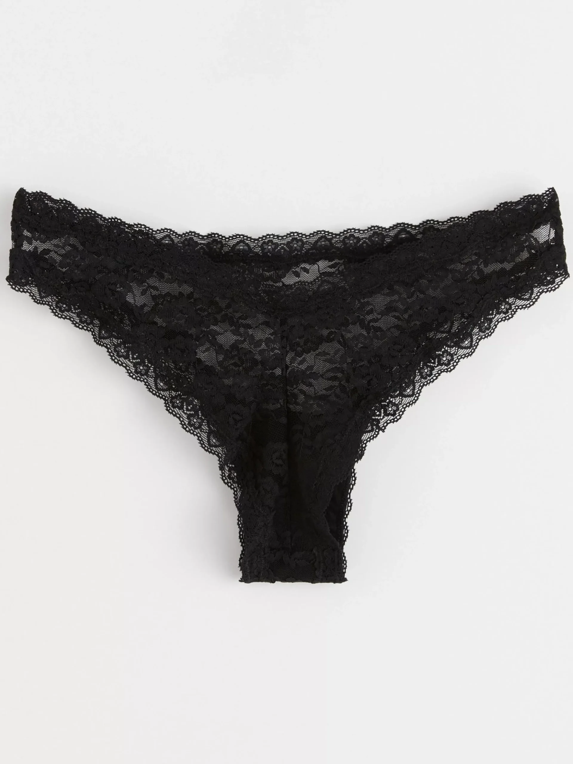 Trosor>Lindex Brazilian Spetstrosa Low Waist Black