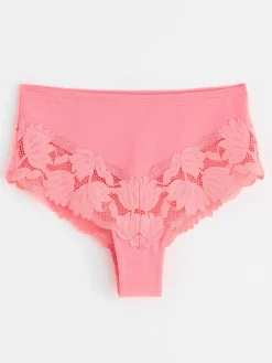 Trosor>Lindex Brazilian Trosa High Waist Med Spets Pink
