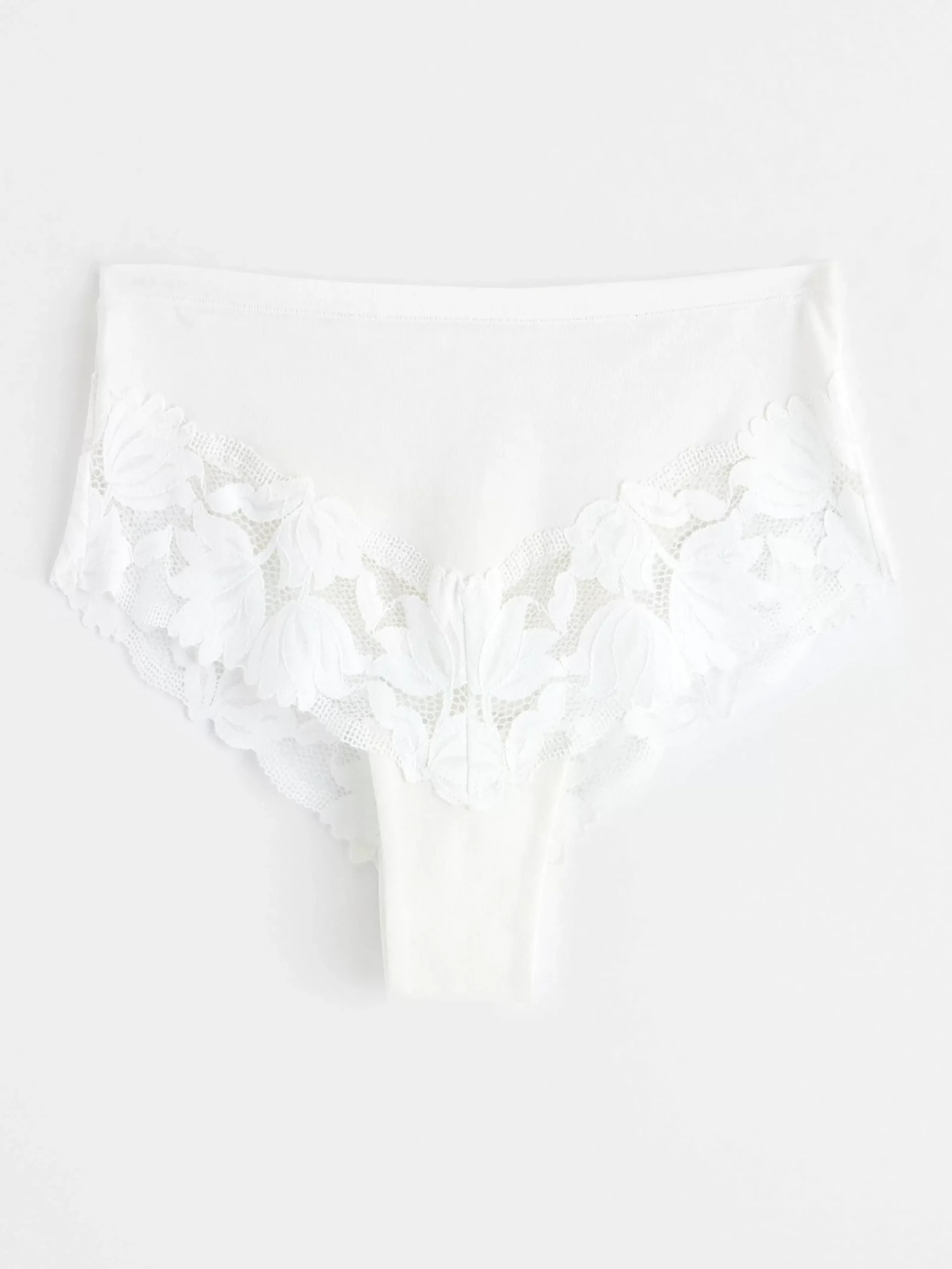 Trosor>Lindex Brazilian Trosa High Waist Med Spets White
