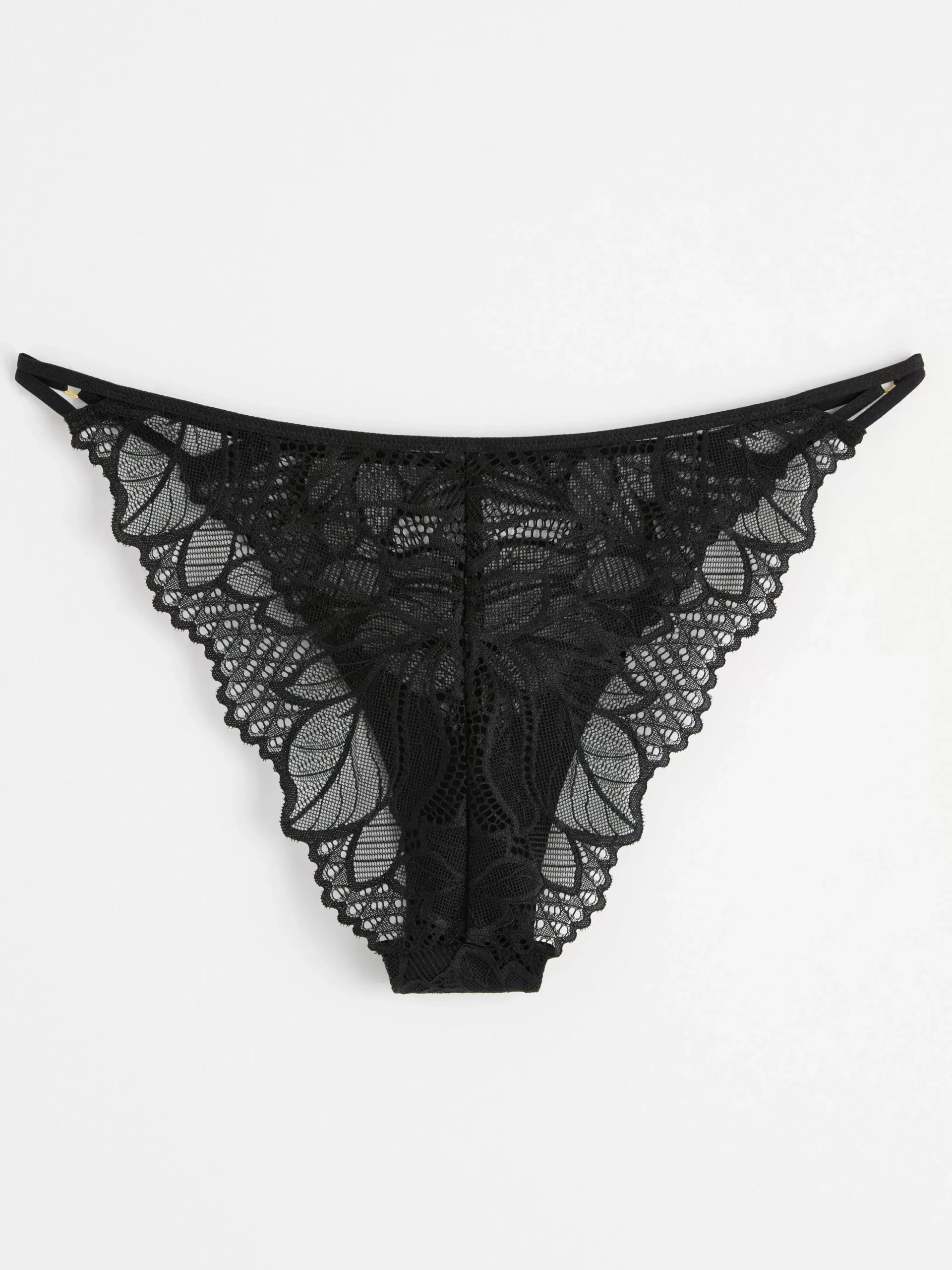 Trosor>Lindex Brazilian Trosa Low Waist Med Spets Black