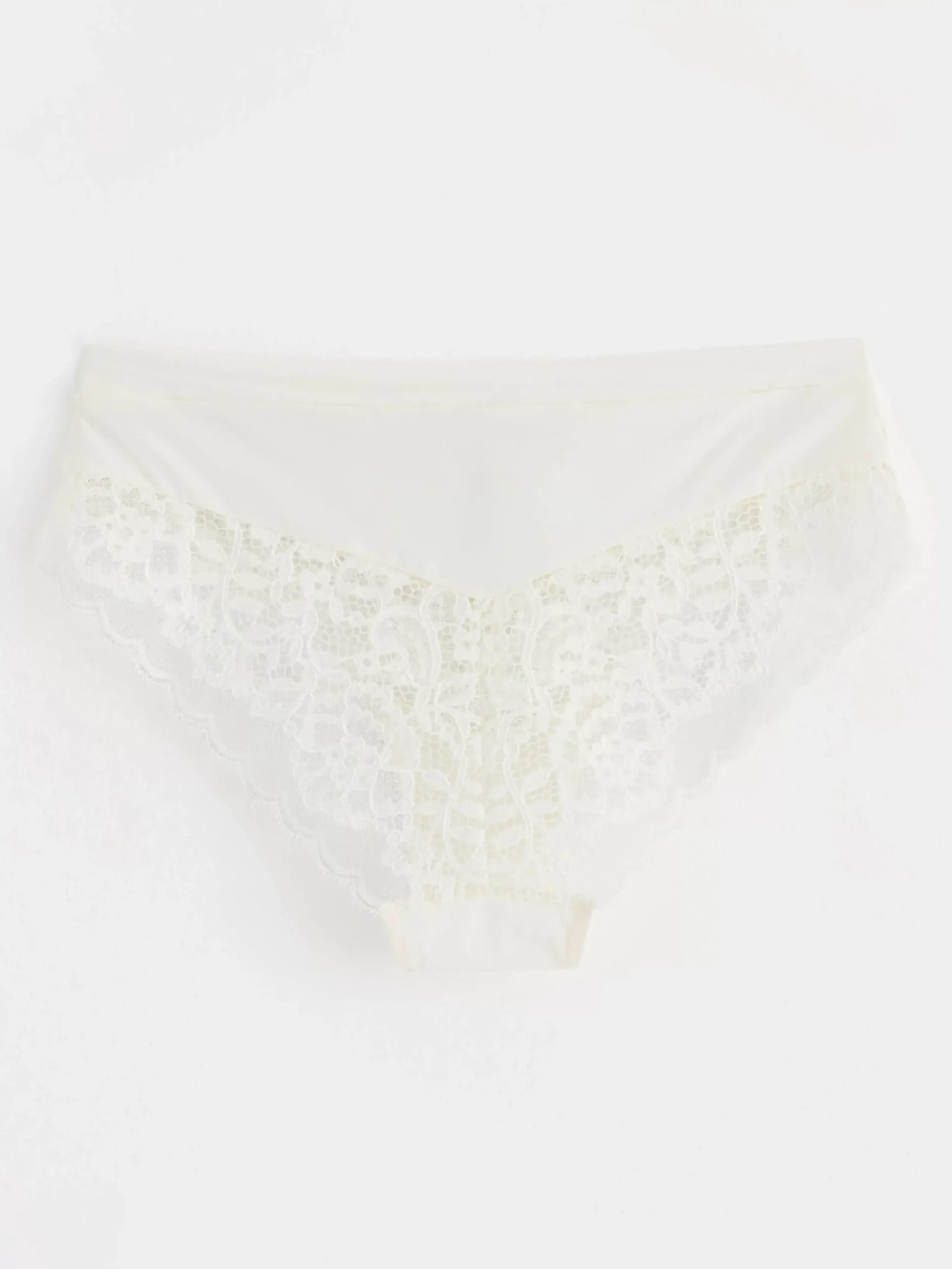 Trosor>Lindex Brazilian Trosa Low Waist Med Spets Light White