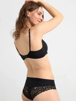 Trosor>Lindex Brazilian Trosa Low Waist Med Spets Black