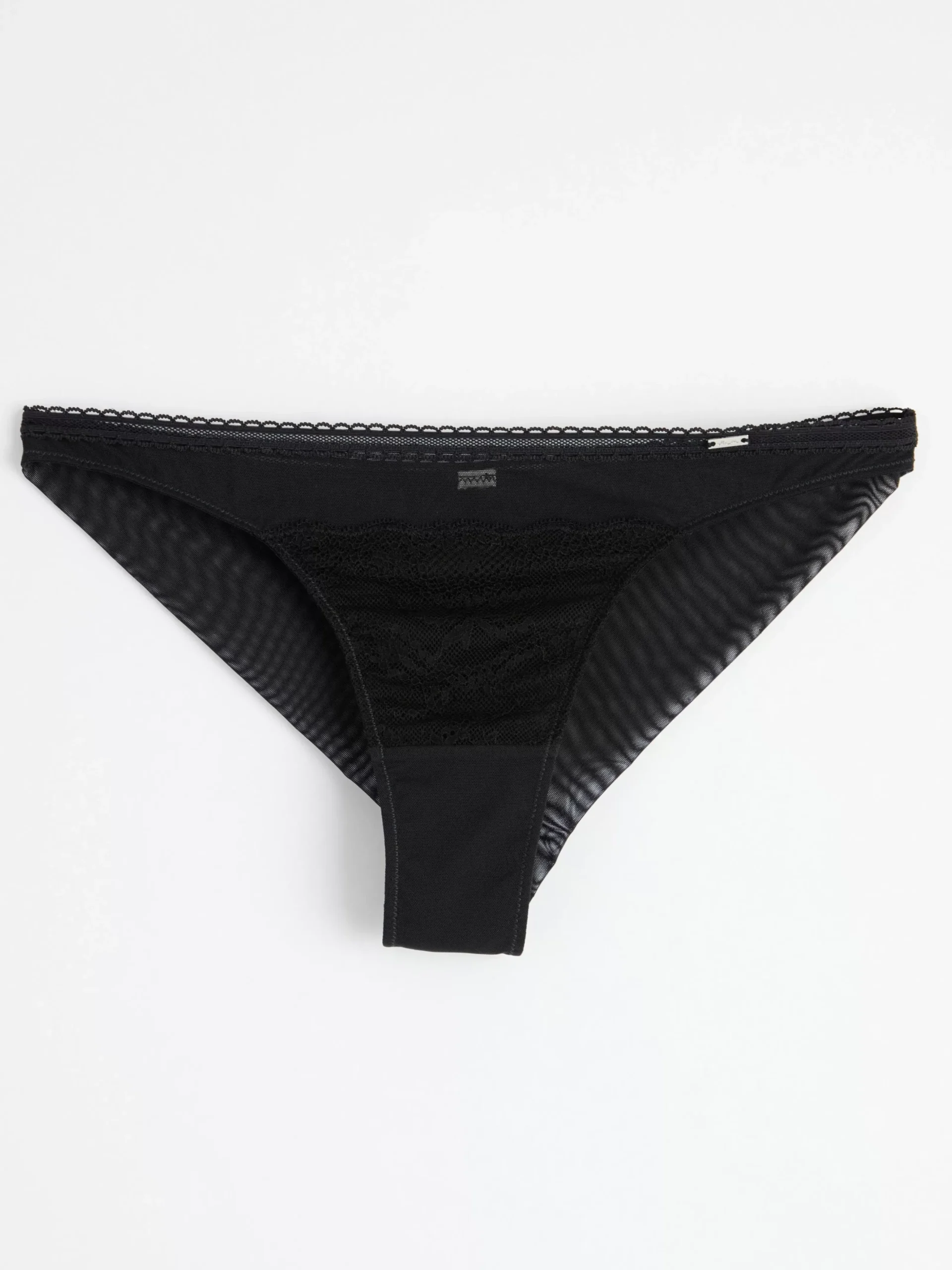Trosor>Lindex Brazilian Trosa Midi Waist I Mesh Black