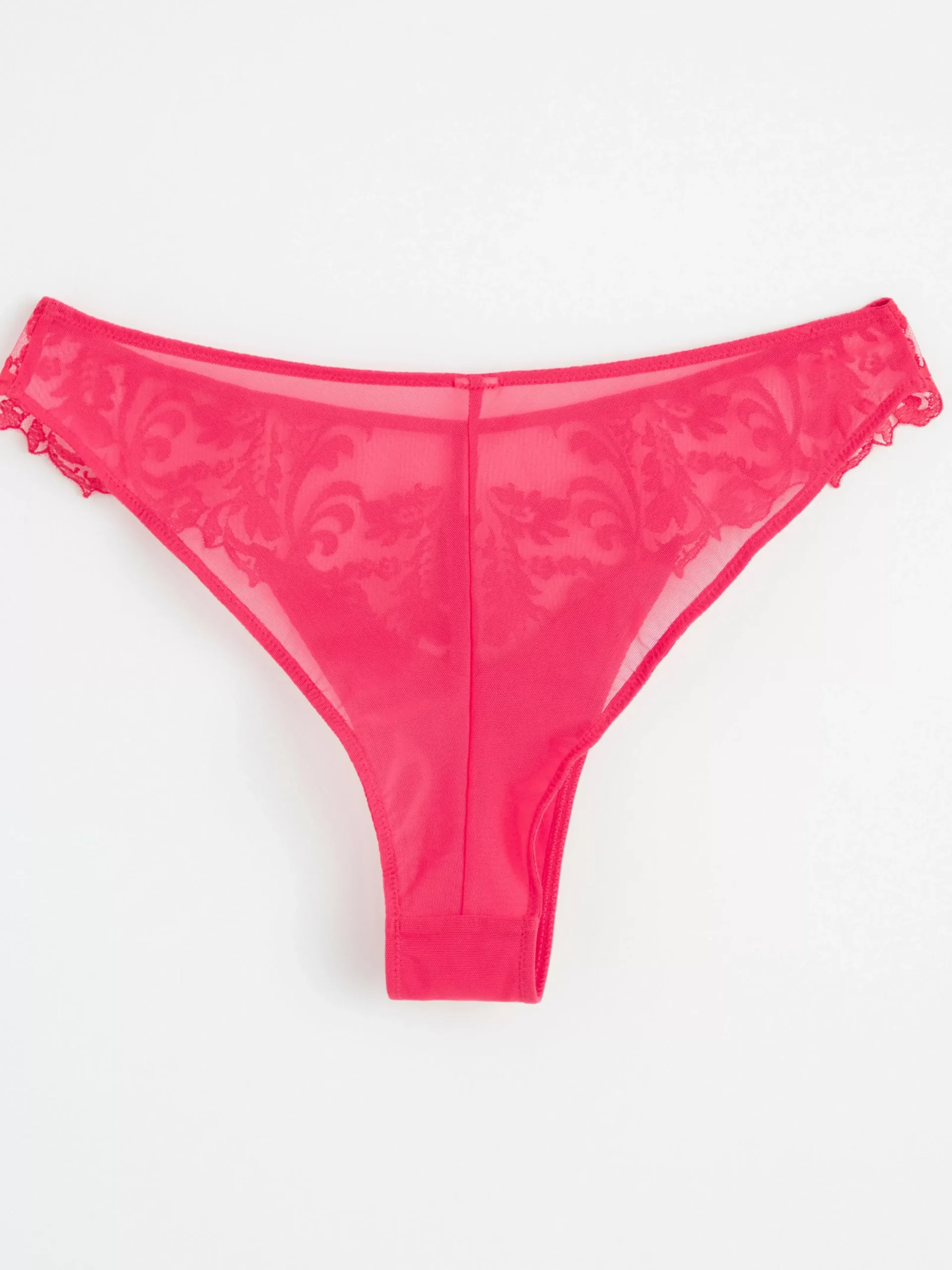 Trosor>Lindex Brazilian Trosa Regular Waist Med Spets Red