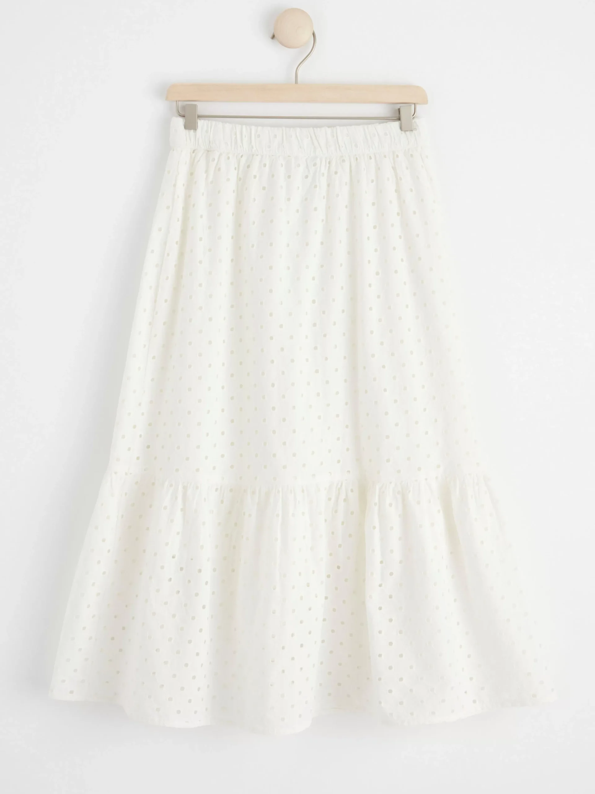 Kjolar>Lindex Broderad Bomullskjol Off White