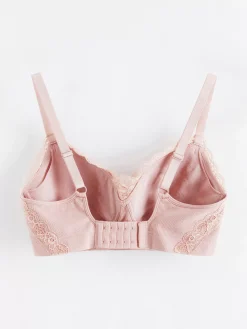 Bh>Lindex Bygellos Protes Bh Med Spets Dusty Pink