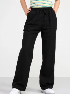Byxor & Leggings>Lindex Byxa I Linneblandning Black