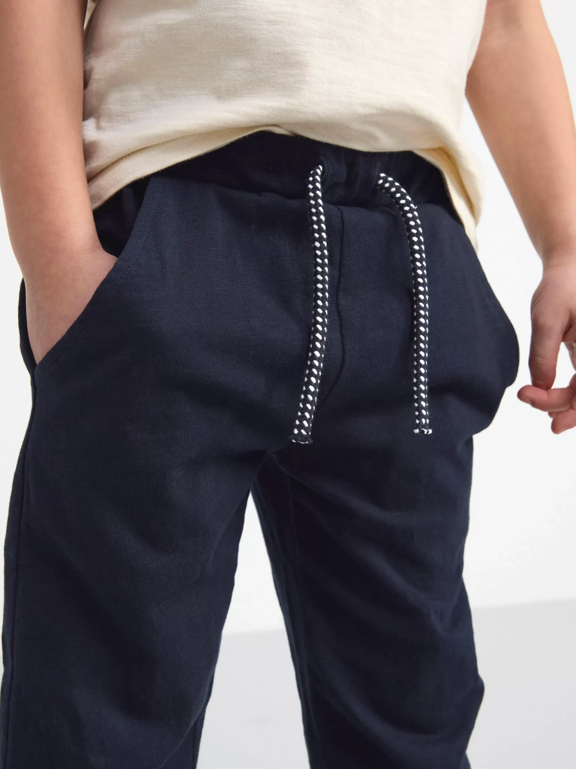 Byxor & Leggings>Lindex Byxa I Slubtrika Dark Navy