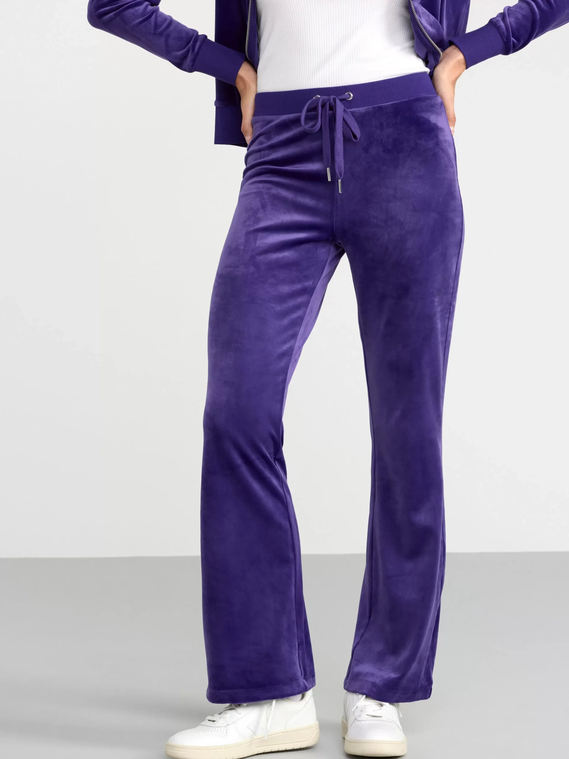 Byxor>Lindex Byxa I Velour Dark Lilac