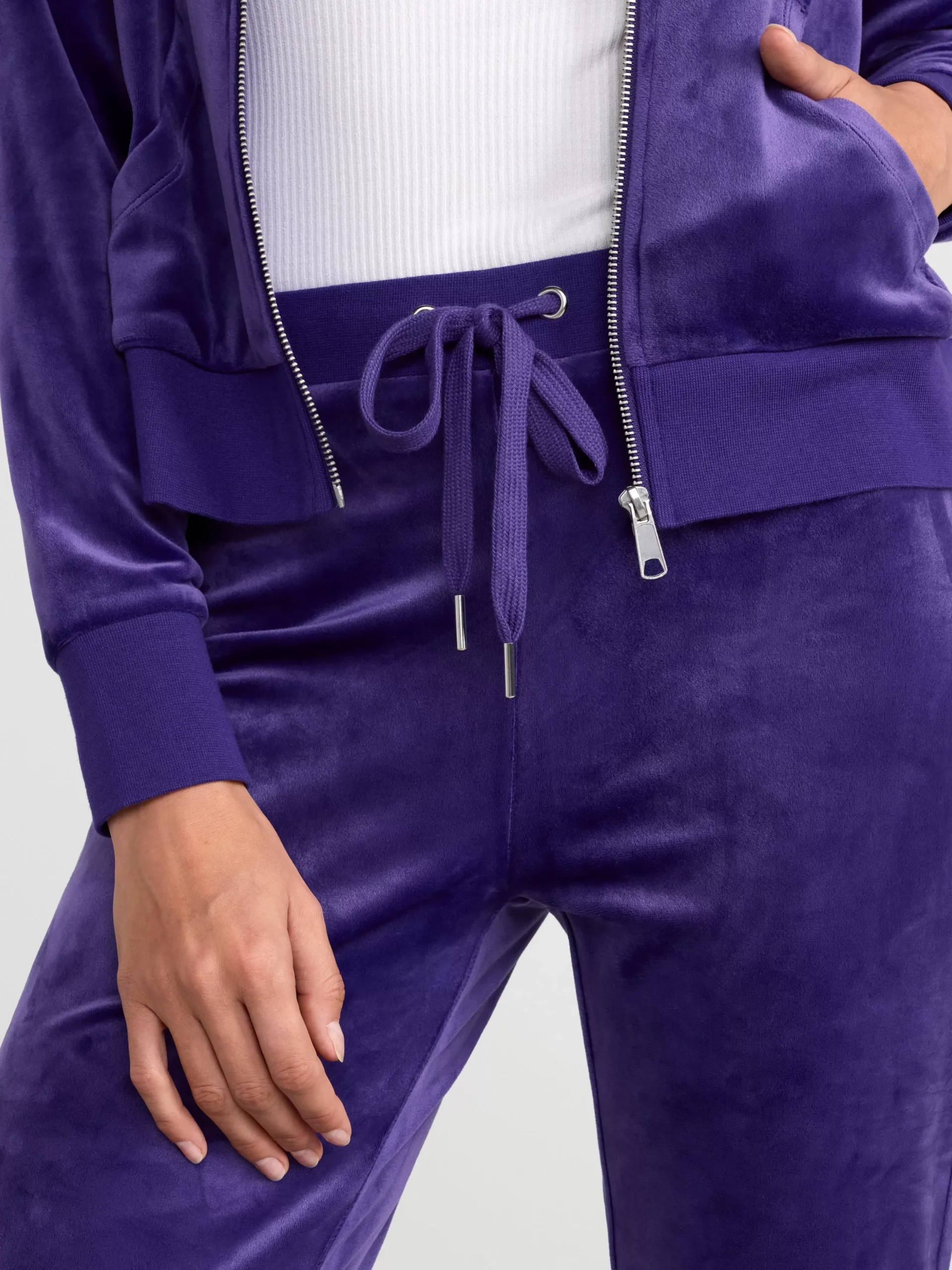 Byxor>Lindex Byxa I Velour Dark Lilac