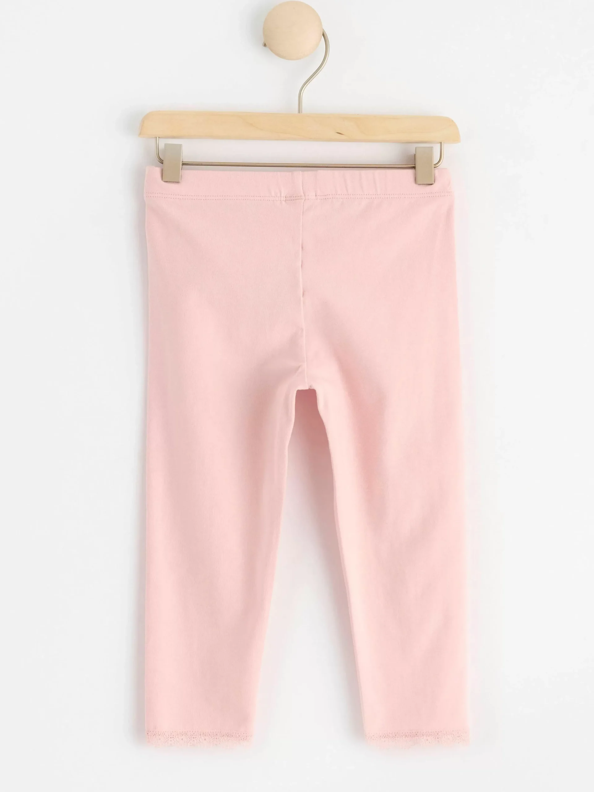 Byxor & Leggings>Lindex Caprileggings Med Spetskant Light Dusty Pink