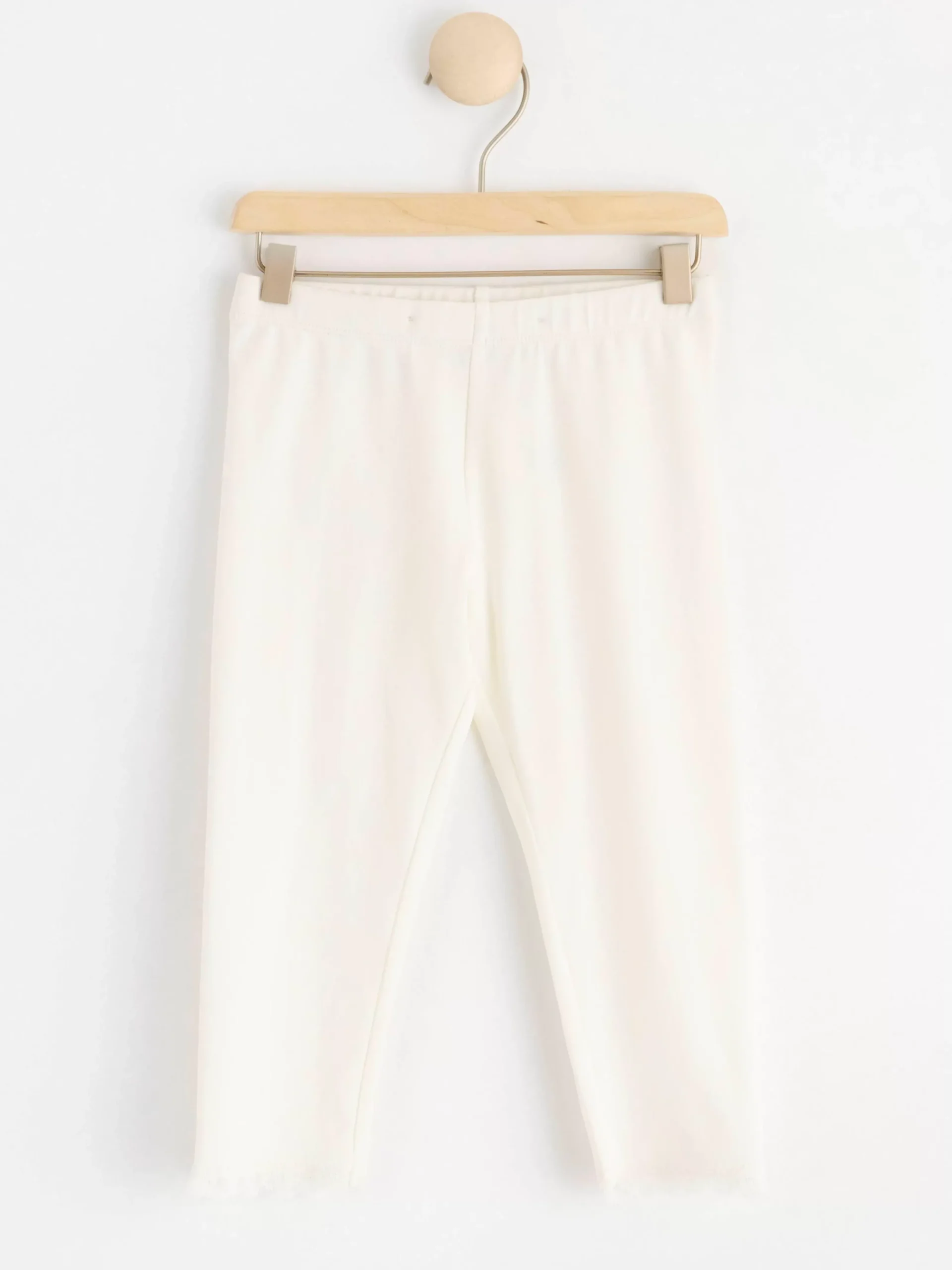 Byxor & Leggings>Lindex Caprileggings Med Spetskant Light Dusty White